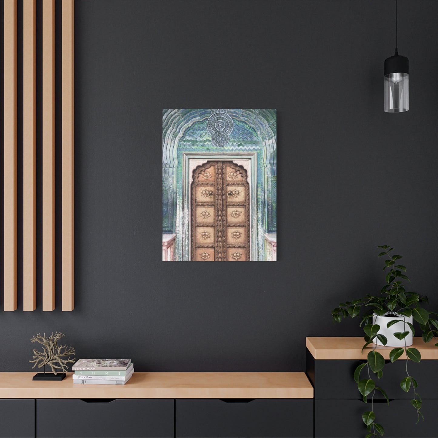 Door With Blue Accents Architecture Moroccan Wall Art & Canvas Prints