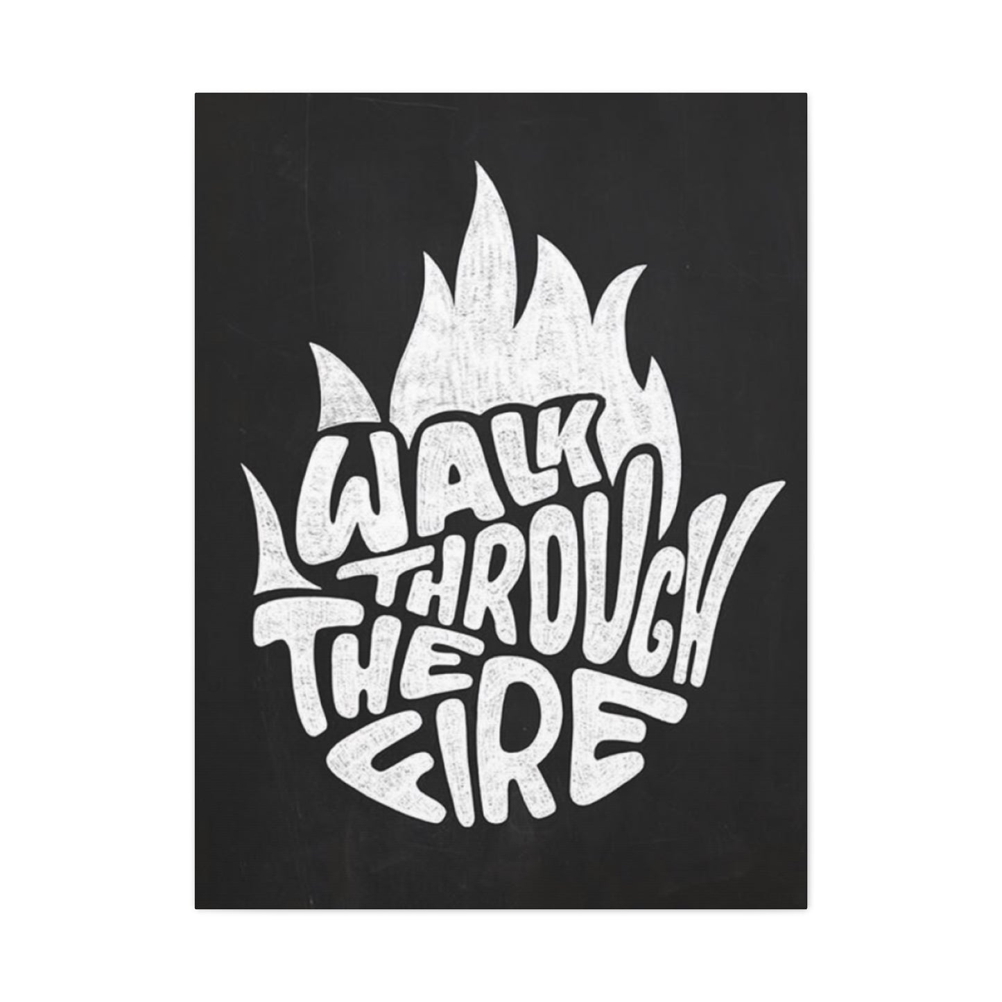 Fire Text Chalkboard Wall Art & Canvas Prints