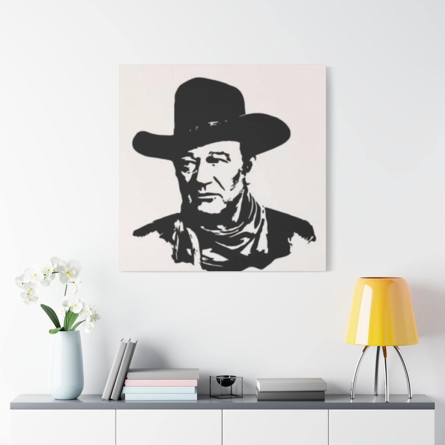 Cowboy Portrait Drawing Wall Art & Canvas Prints