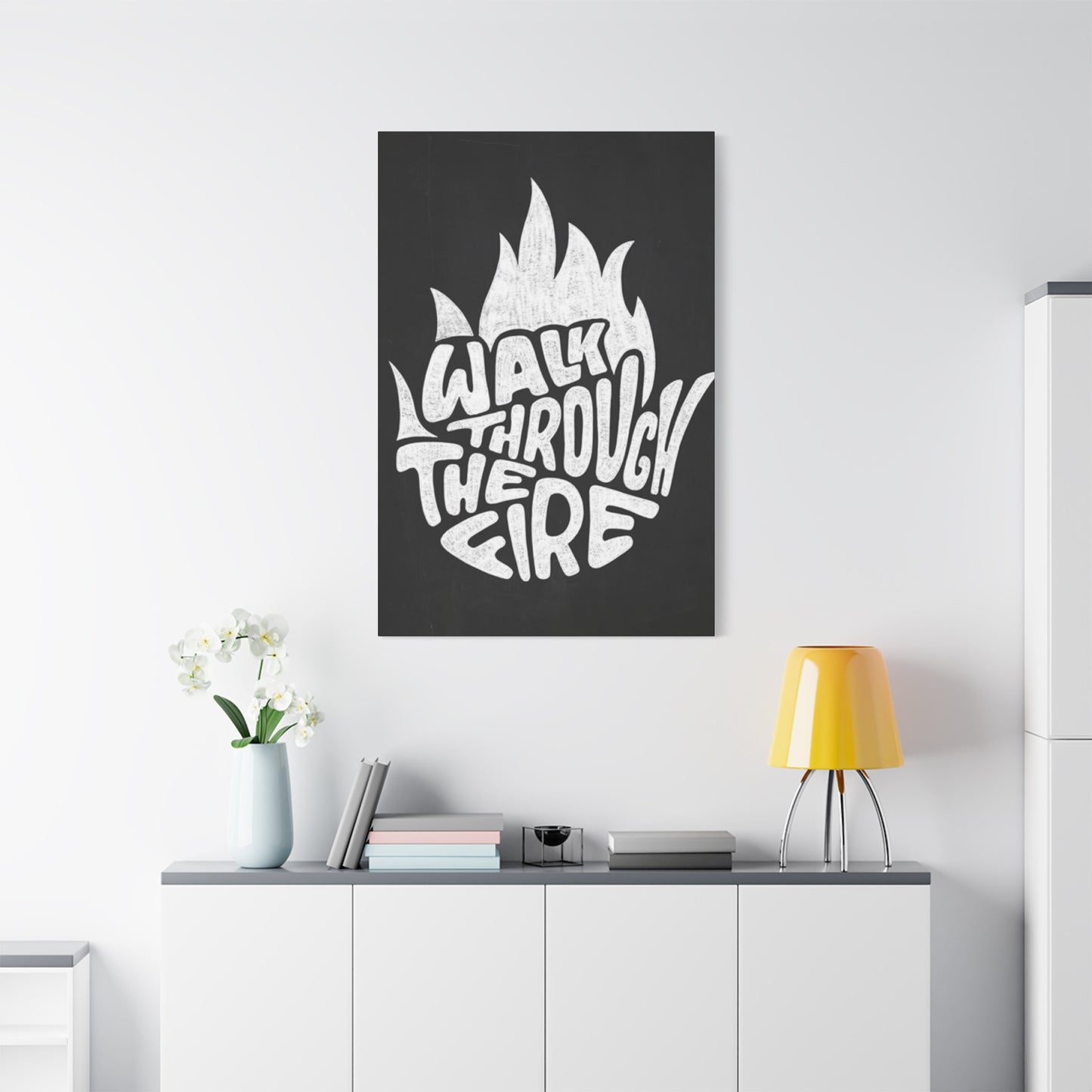 Fire Text Chalkboard Wall Art & Canvas Prints