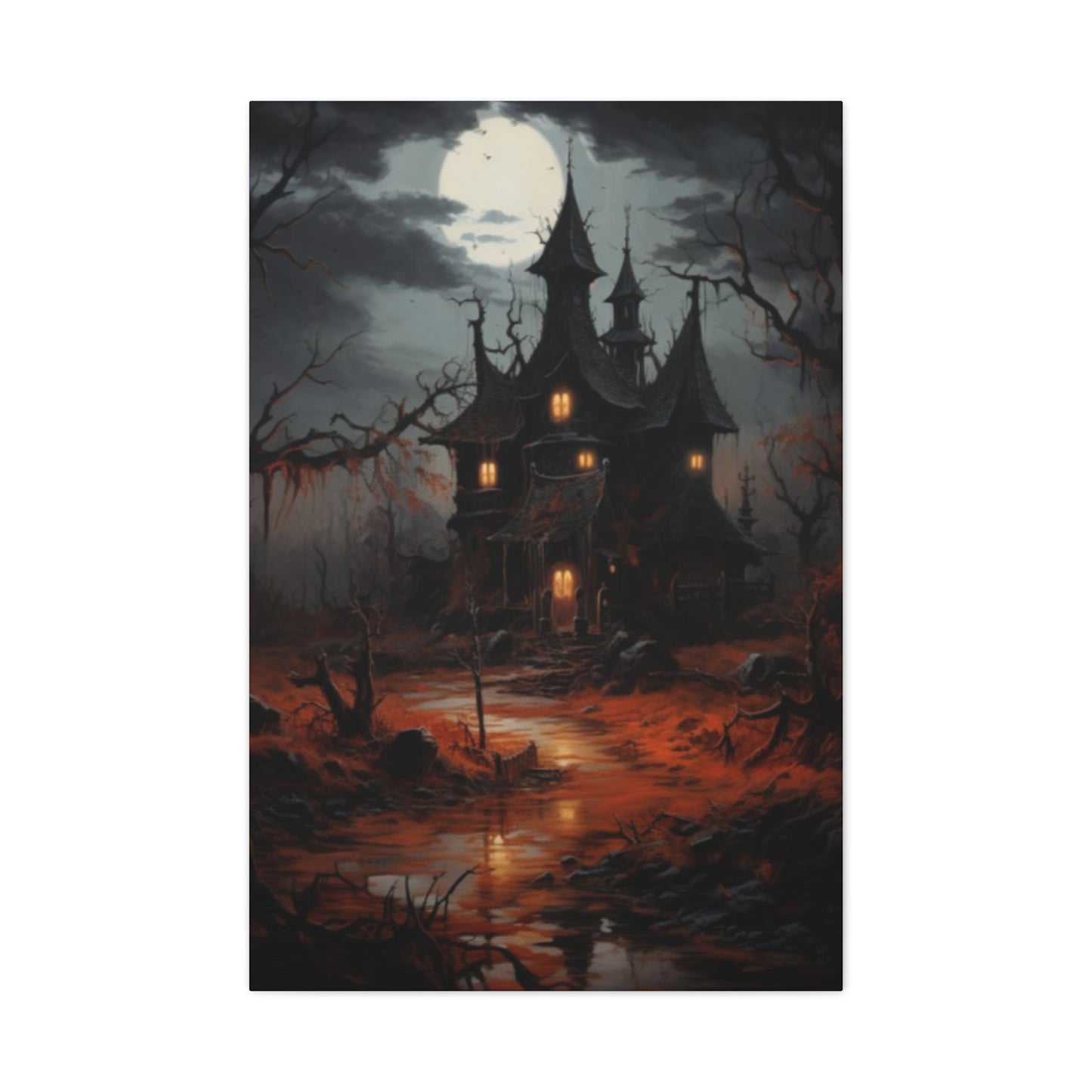 Halloween Home Painting Wall Art & Canvas Prints