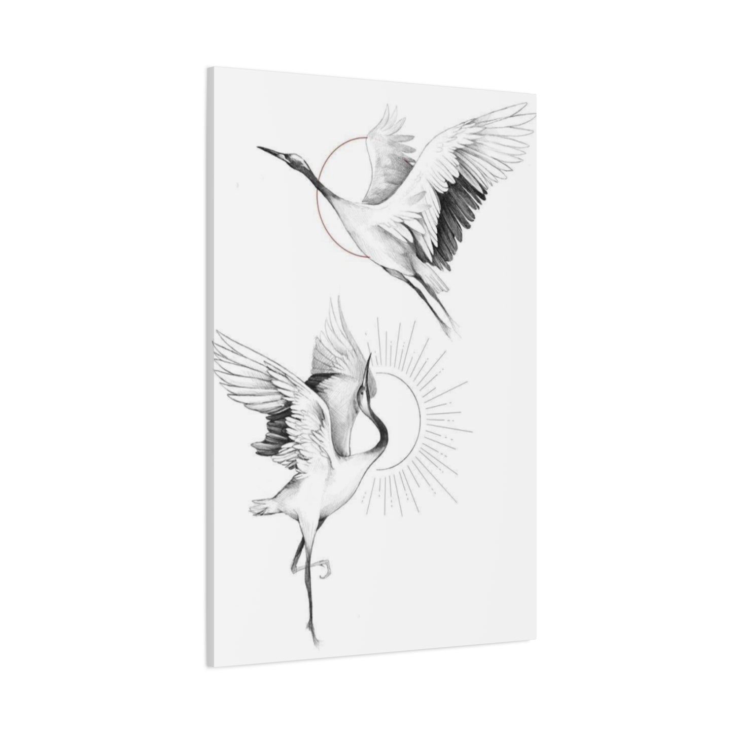 Herons Drawing Wall Art & Canvas Prints