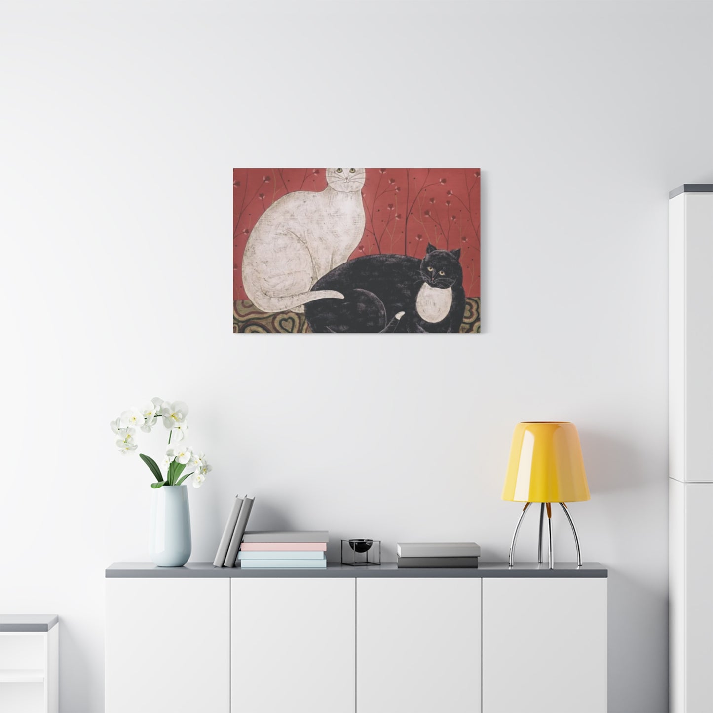 Black & White Cat Kimble Warren Wall Art & Canvas Prints