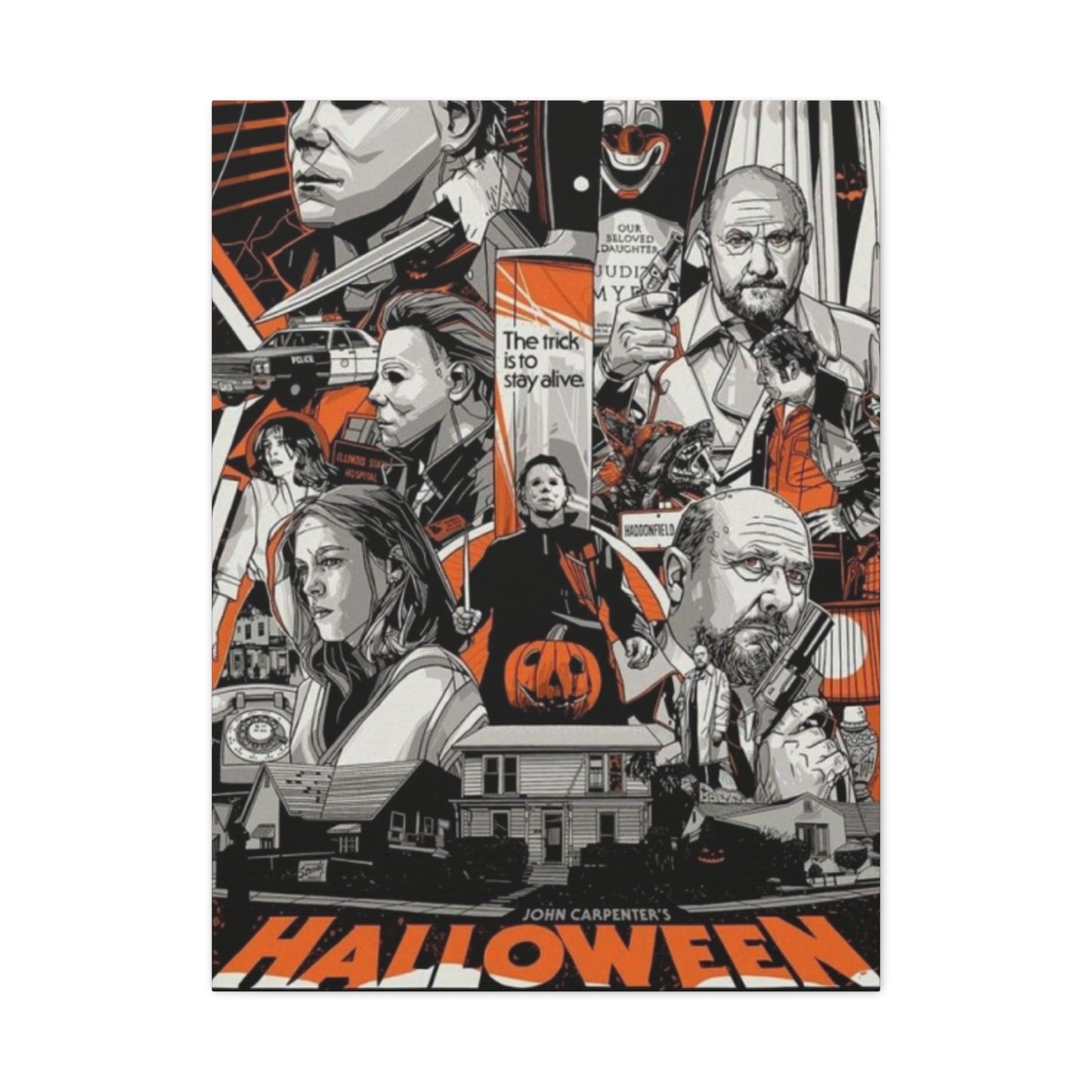 Halloween Horror Movie Poster Wall Art & Canvas Prints