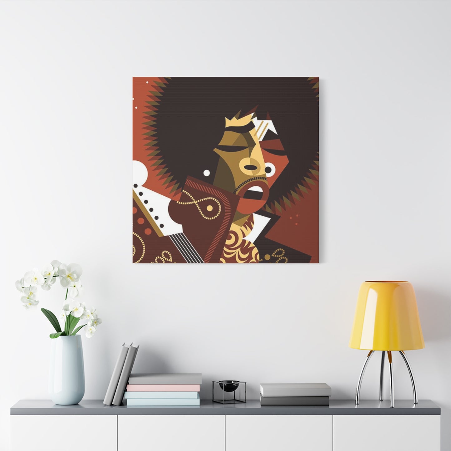 Jimi Hendrix Cartoon Poster Wall Art & Canvas Prints