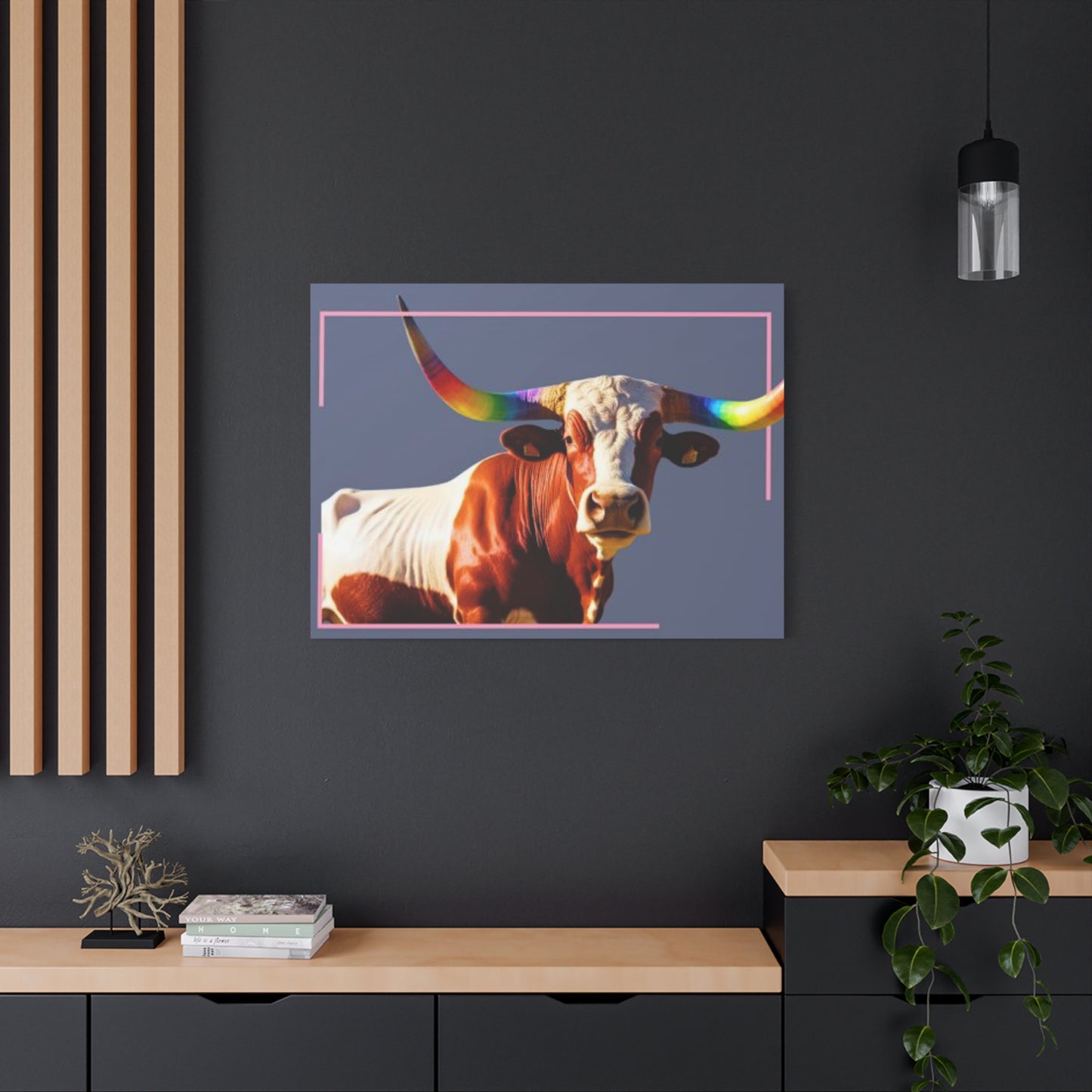 Colorful Long Horn Wall Art & Canvas Prints