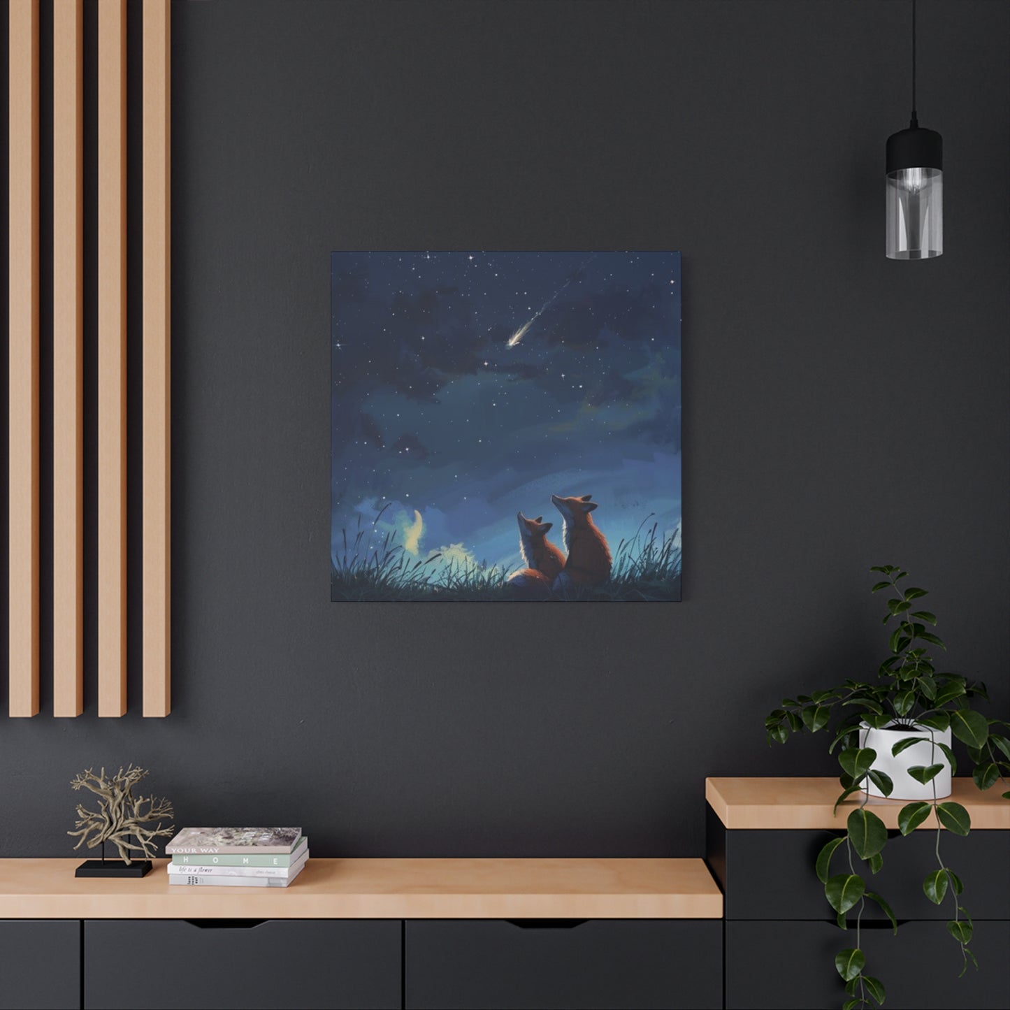 Baby Foxes at Night Wall Art & Canvas Prints