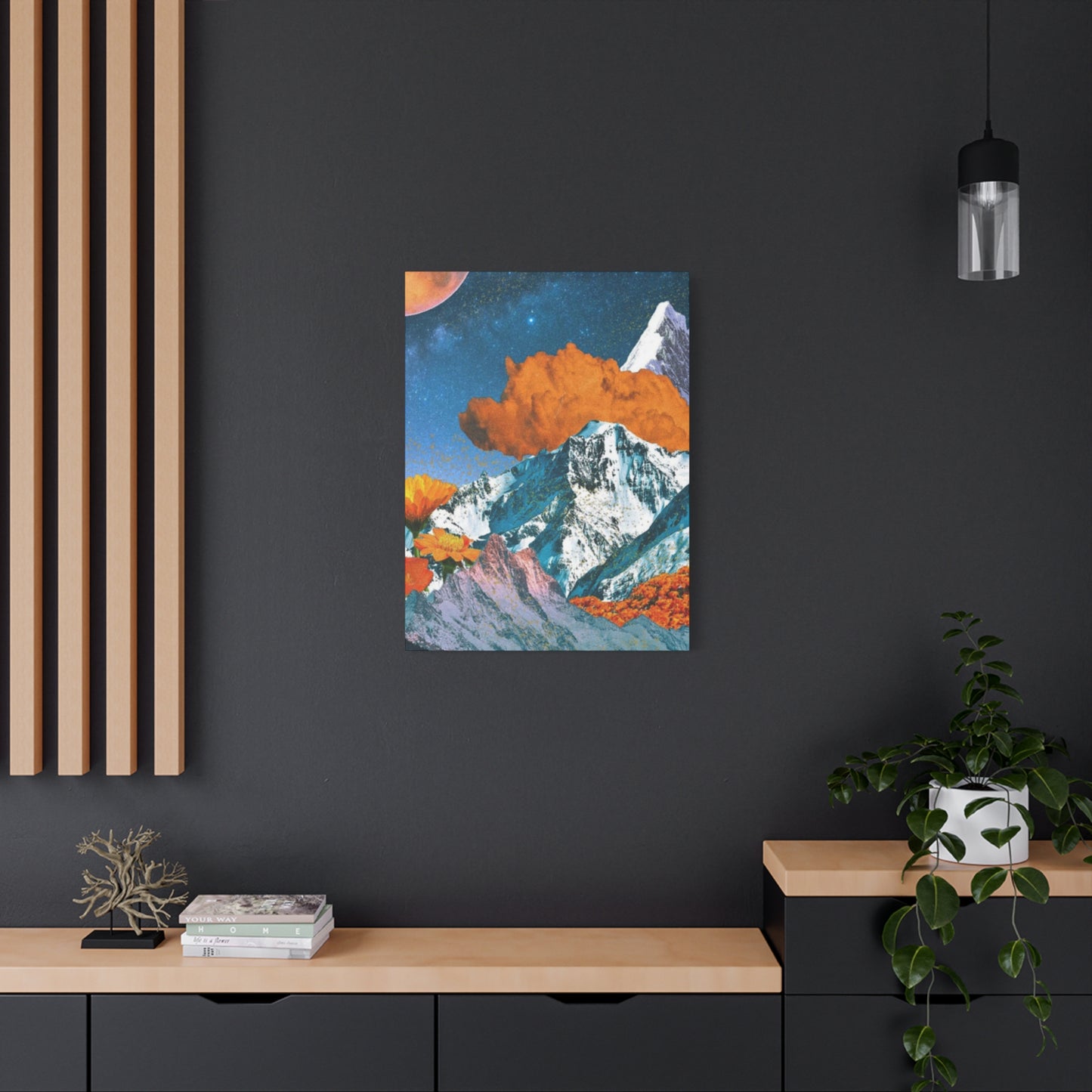 Golden Clouds In Mountain Modernism Wall Art & Canvas Prints