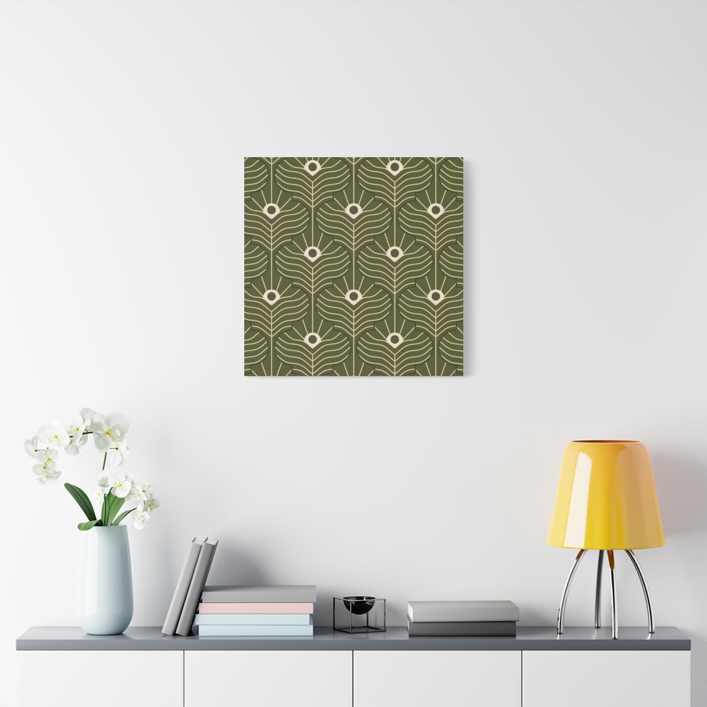 Green Pattern In Moroccan Wall Art & Canvas Prints