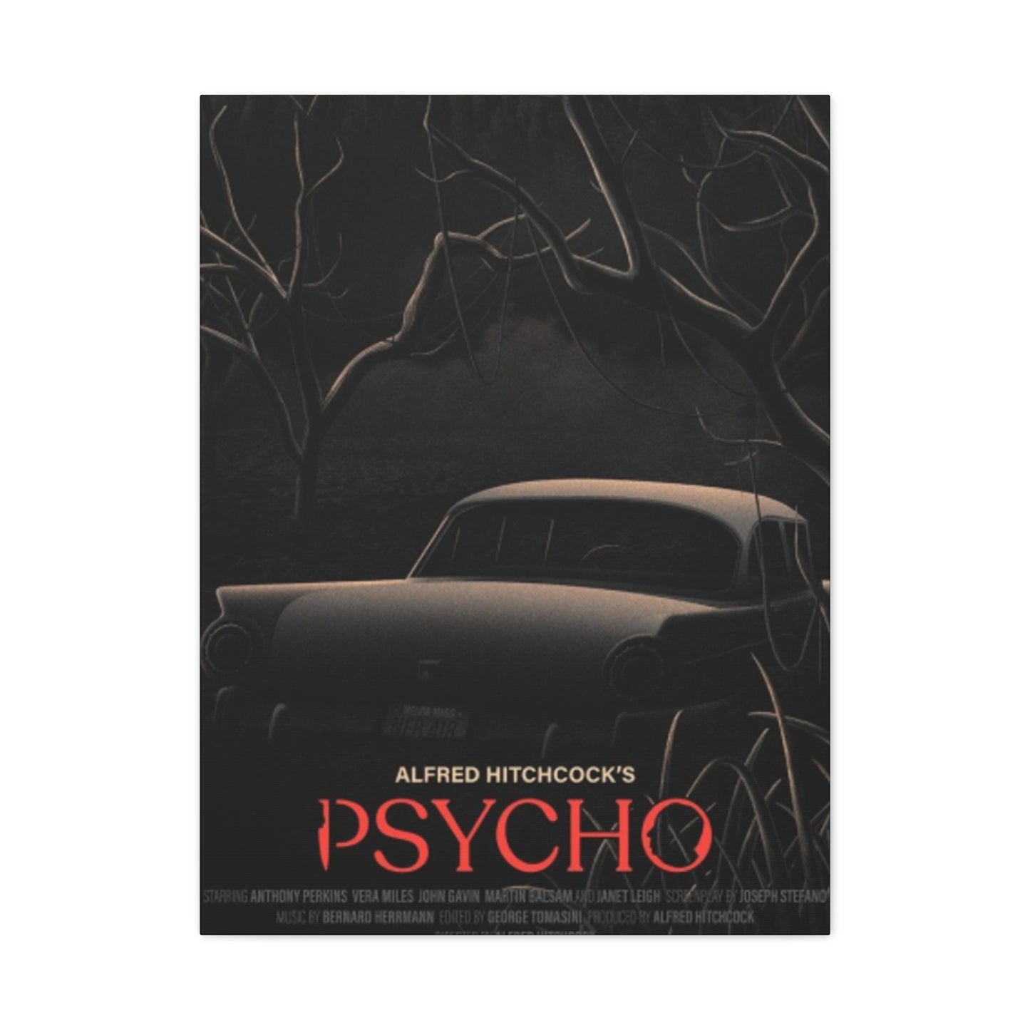 Psycho Horror Movie Poster Wall Art & Canvas Prints