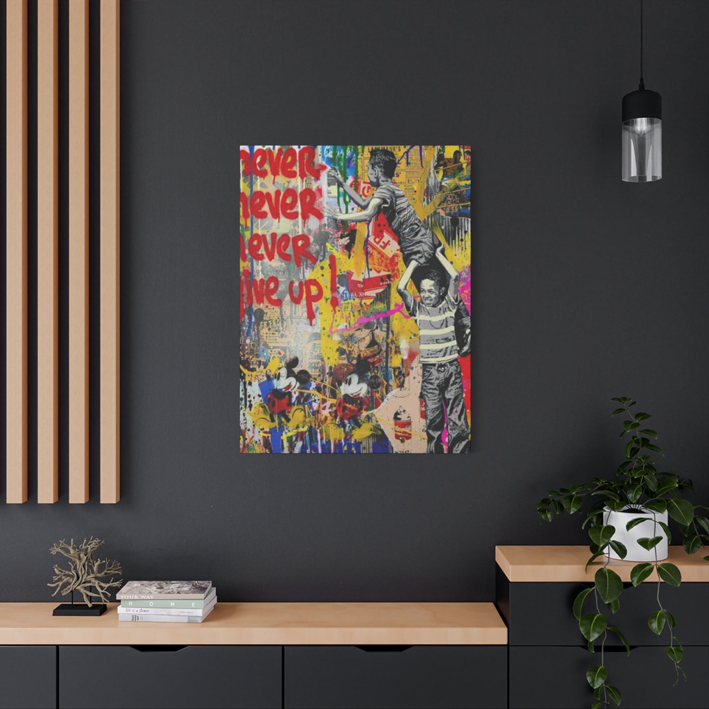 Never Give Up Modernism Wall Art & Canvas Prints