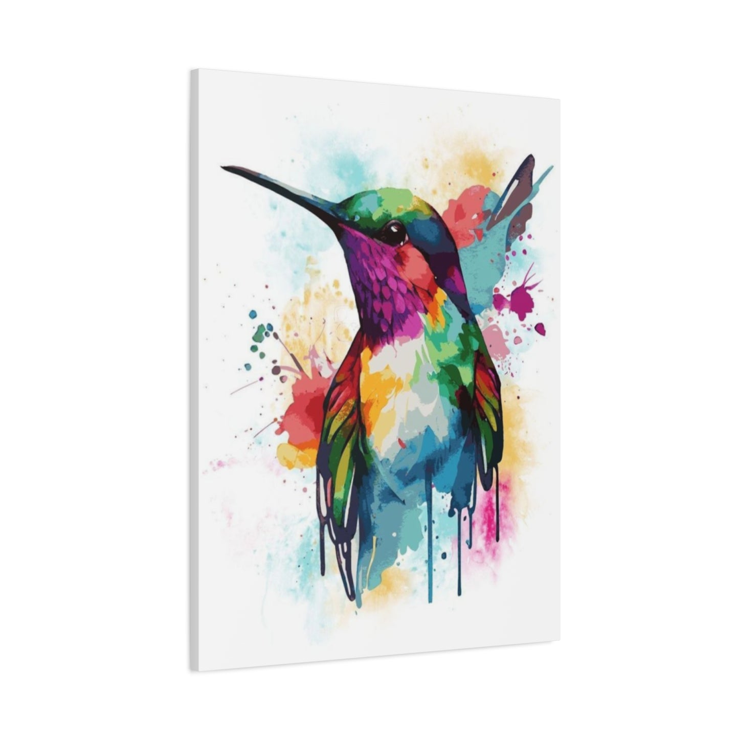 Colorful Humming Bird Painting Wall Art & Canvas Prints