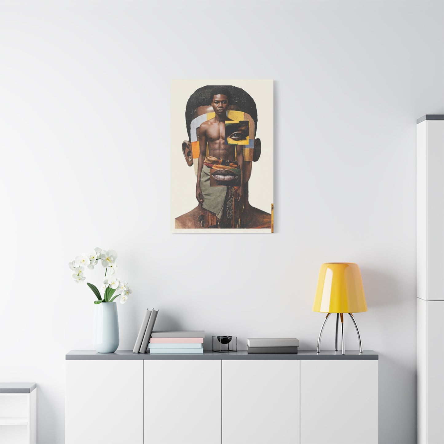 African Boy Mixed Media Wall Art & Canvas Prints