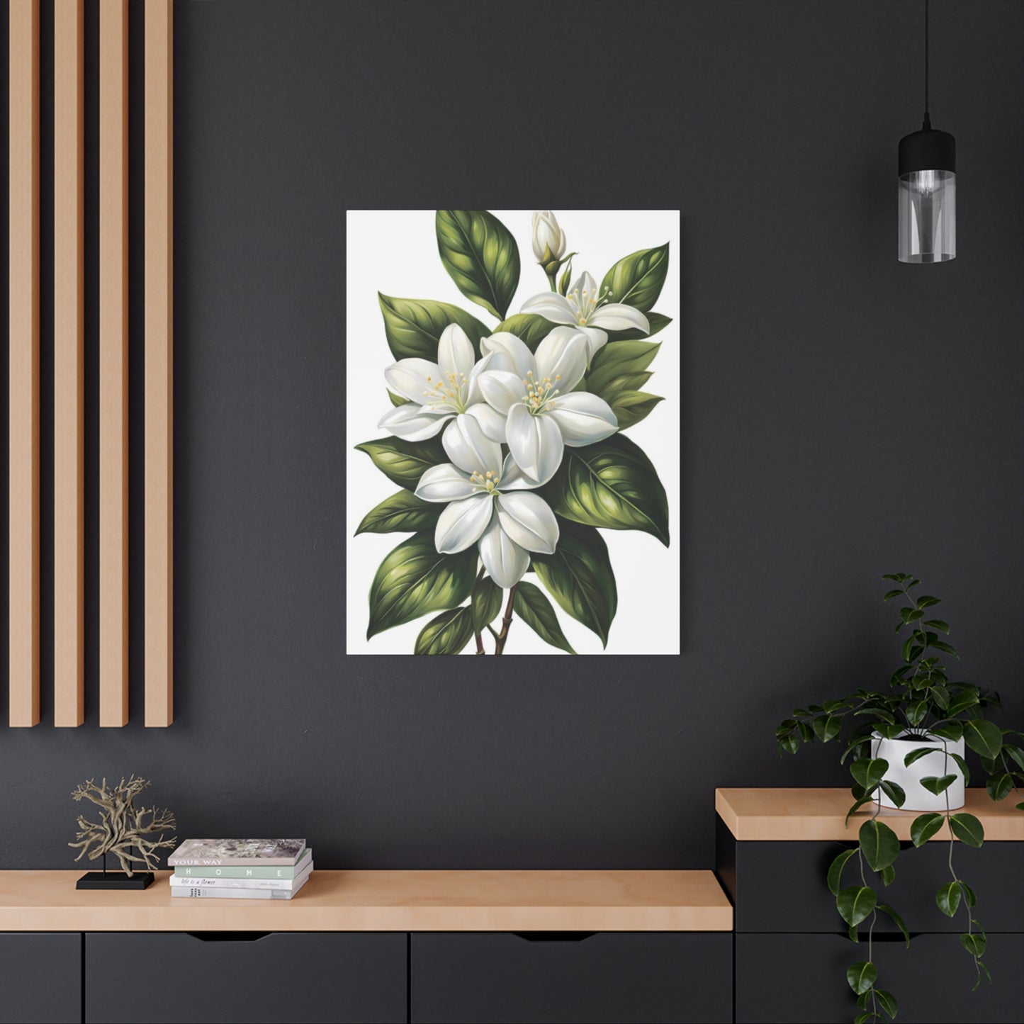 Beautiful White Magnolia Flower Painting Wall Art & Canvas Prints