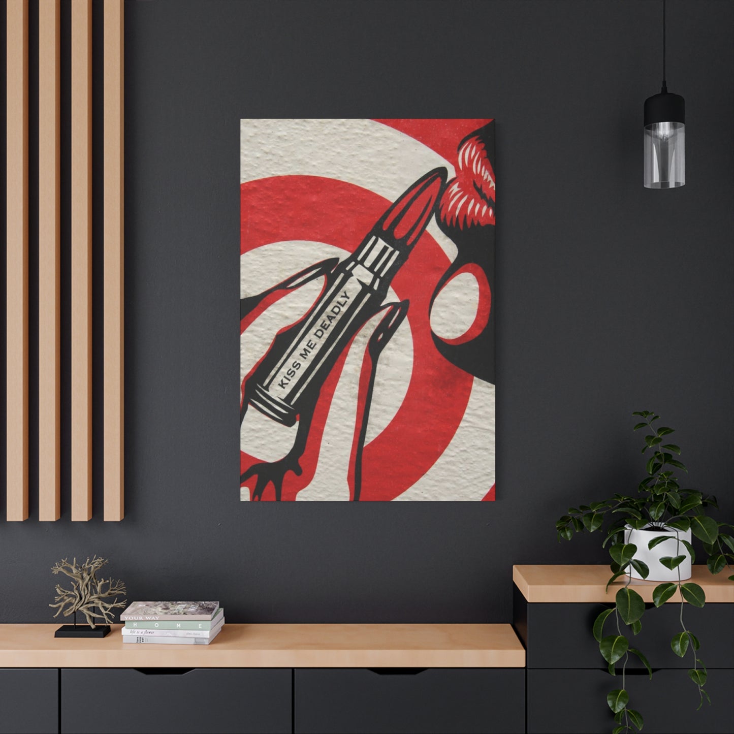 Kiss Me Deadly Lips Wall Art & Canvas Prints