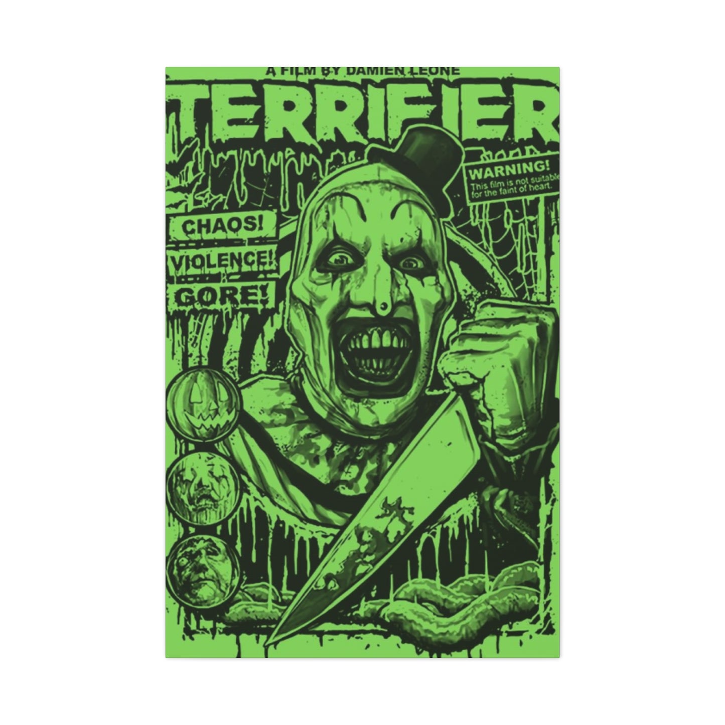 Terrifier Horror Movie Poster Wall Art & Canvas Prints