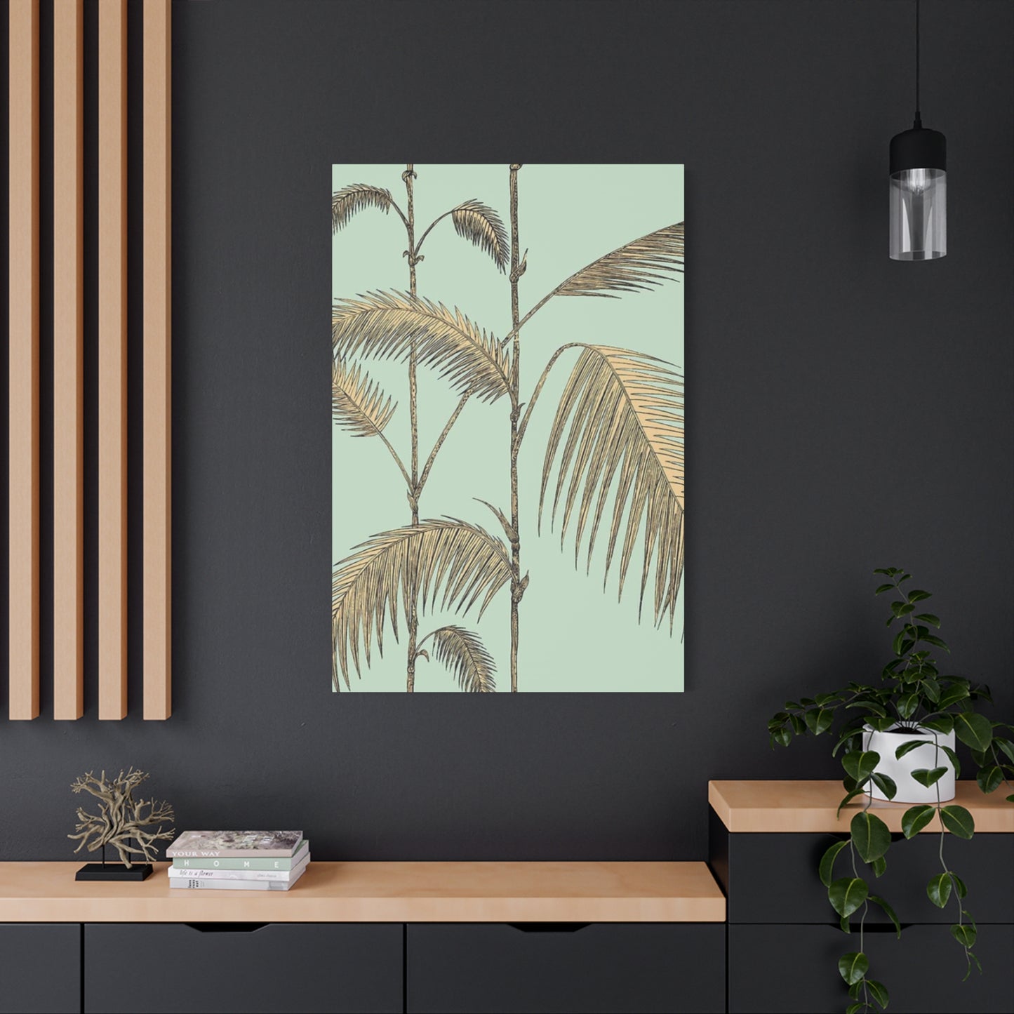 Palm Tree Brown Leaves Close Up Wall Art & Canvas Prints