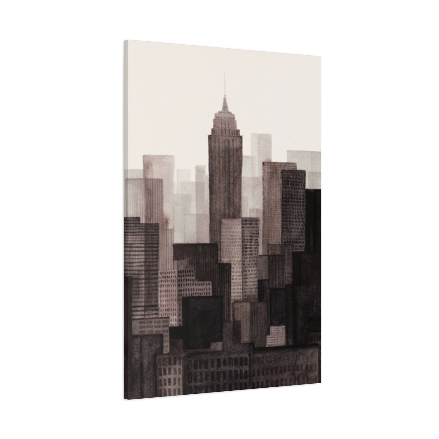 Black & White City Skyline NYC Skyline Wall Art & Canvas Prints