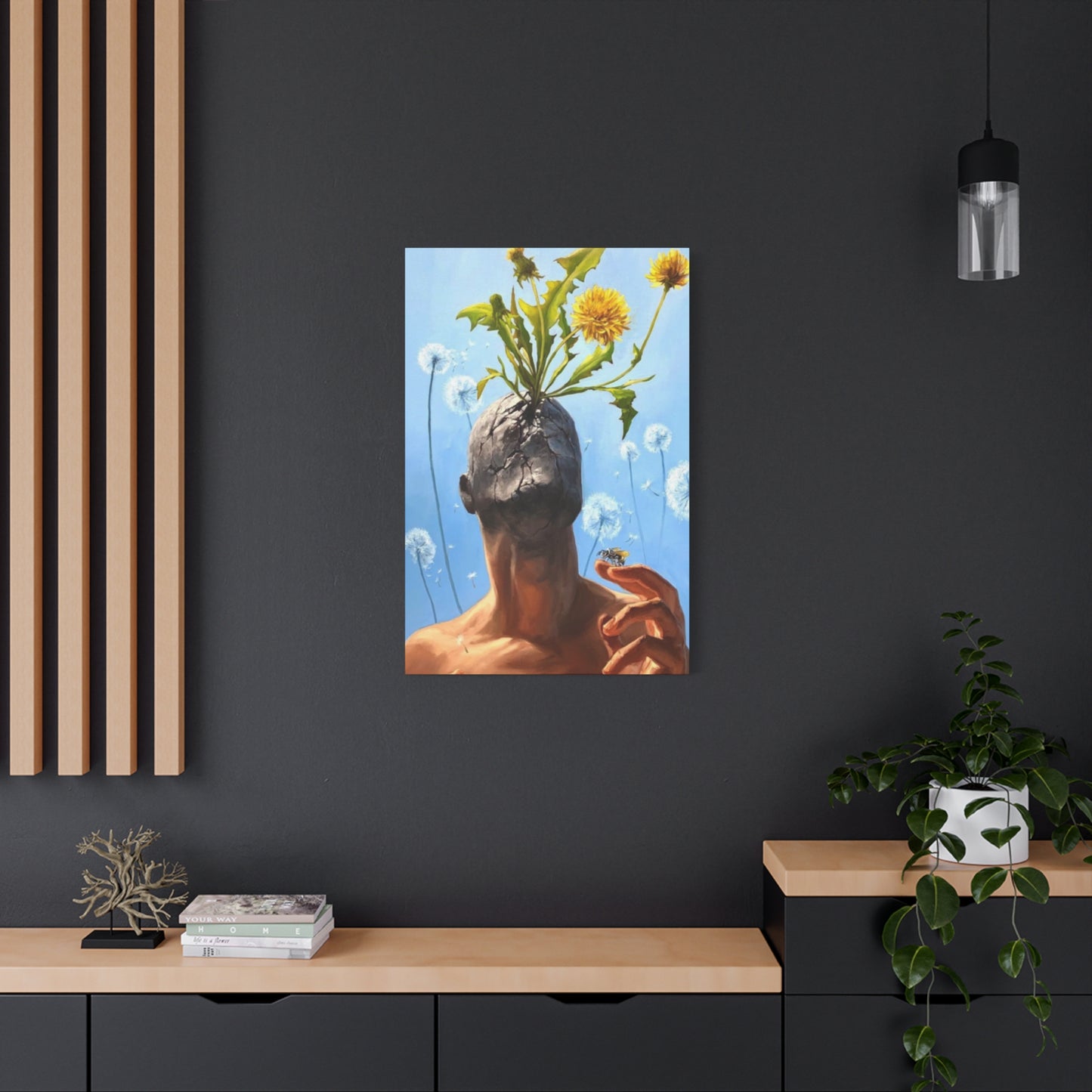 Plant In A Face Modernism Wall Art & Canvas Prints