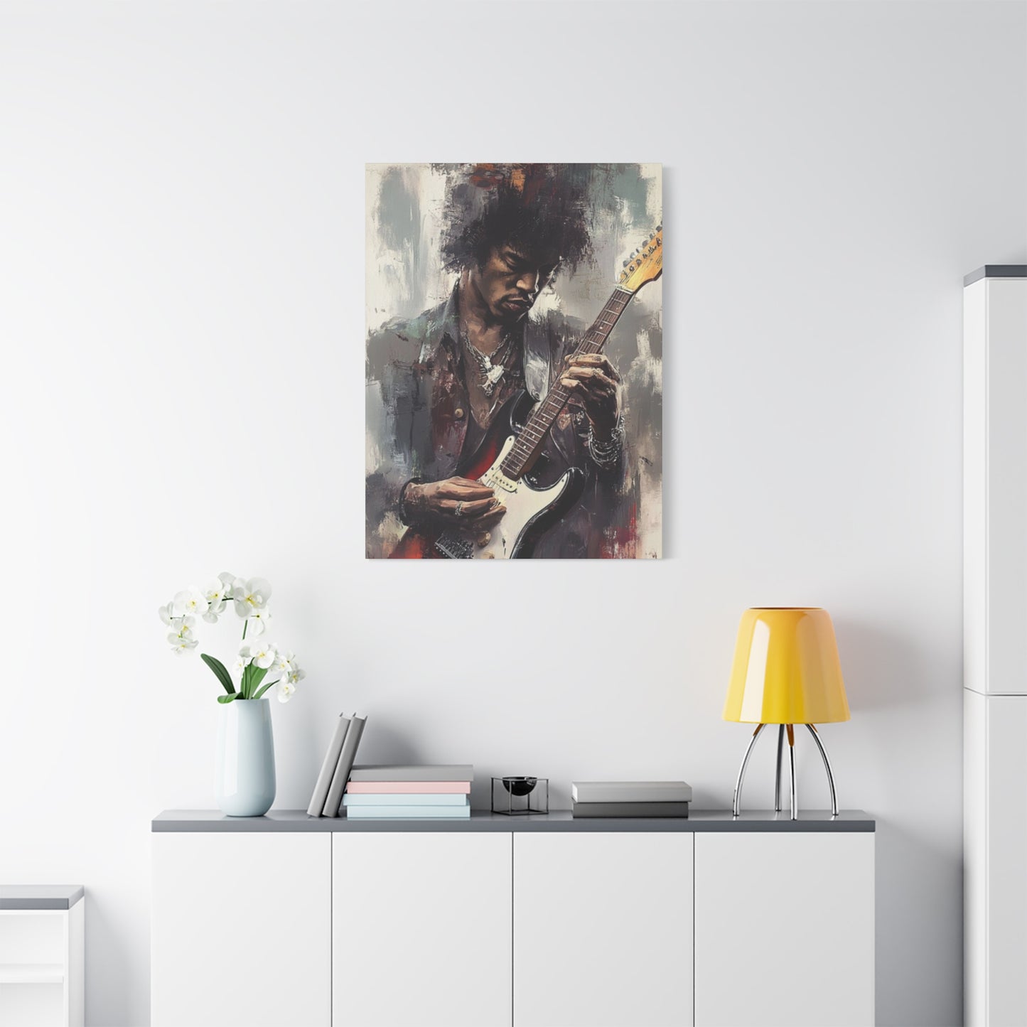 Jimi Hendrix Playing Guitar Wall Art & Canvas Prints