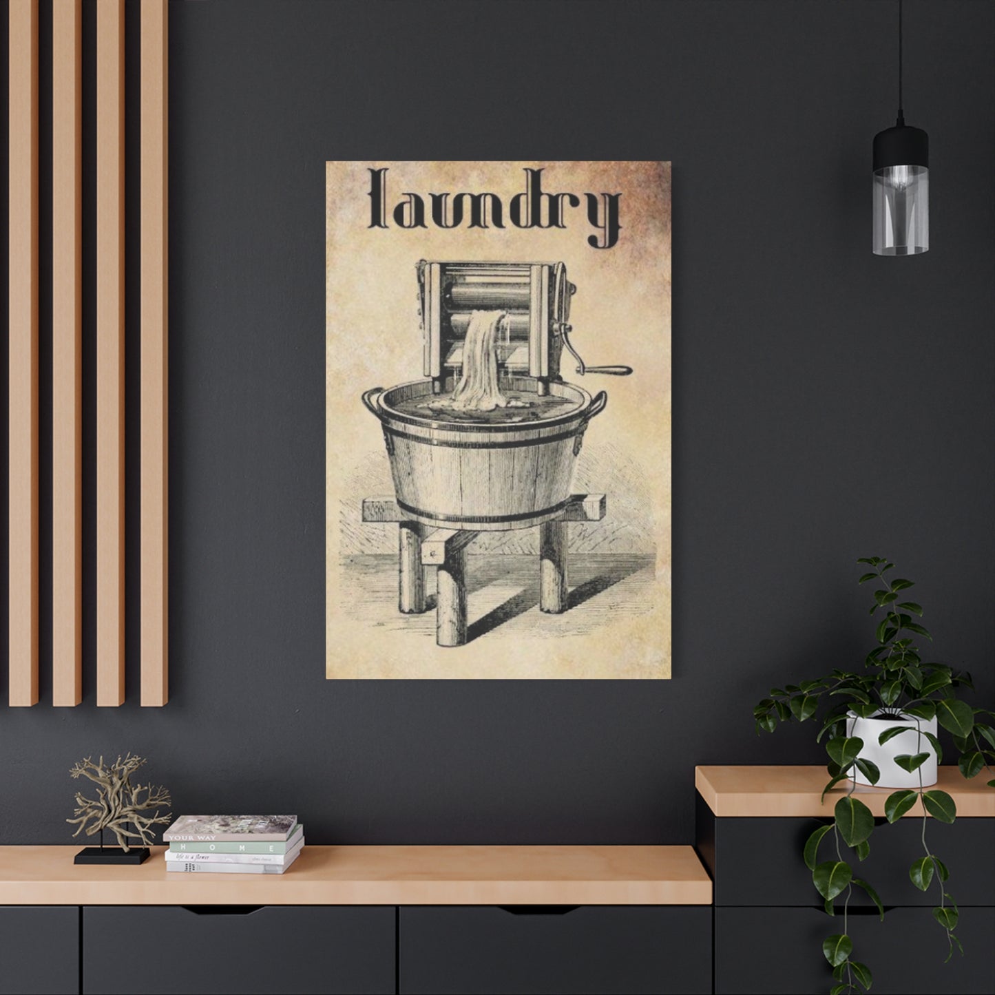 Vintage Washer Poster Laundry Wall Art & Canvas Prints