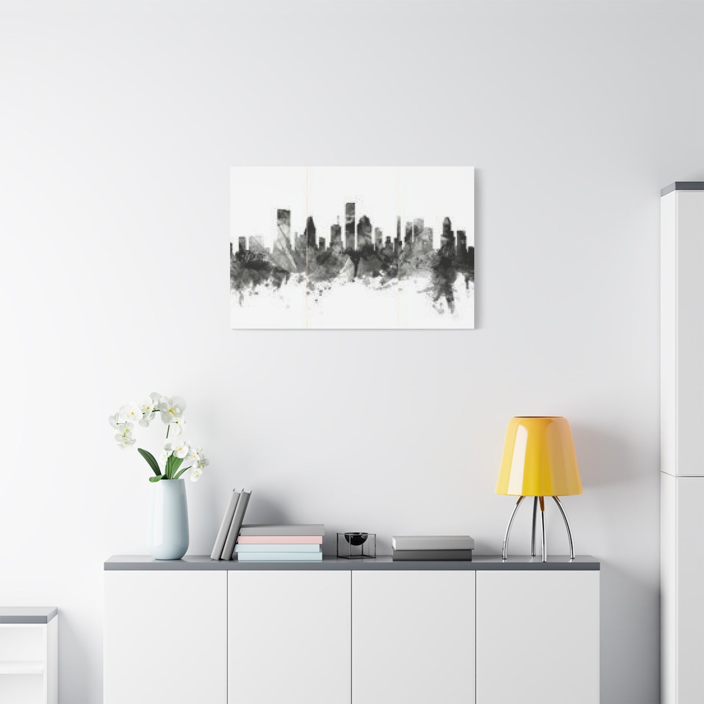 Black & White Houston Skylines Wall Art & Canvas Prints