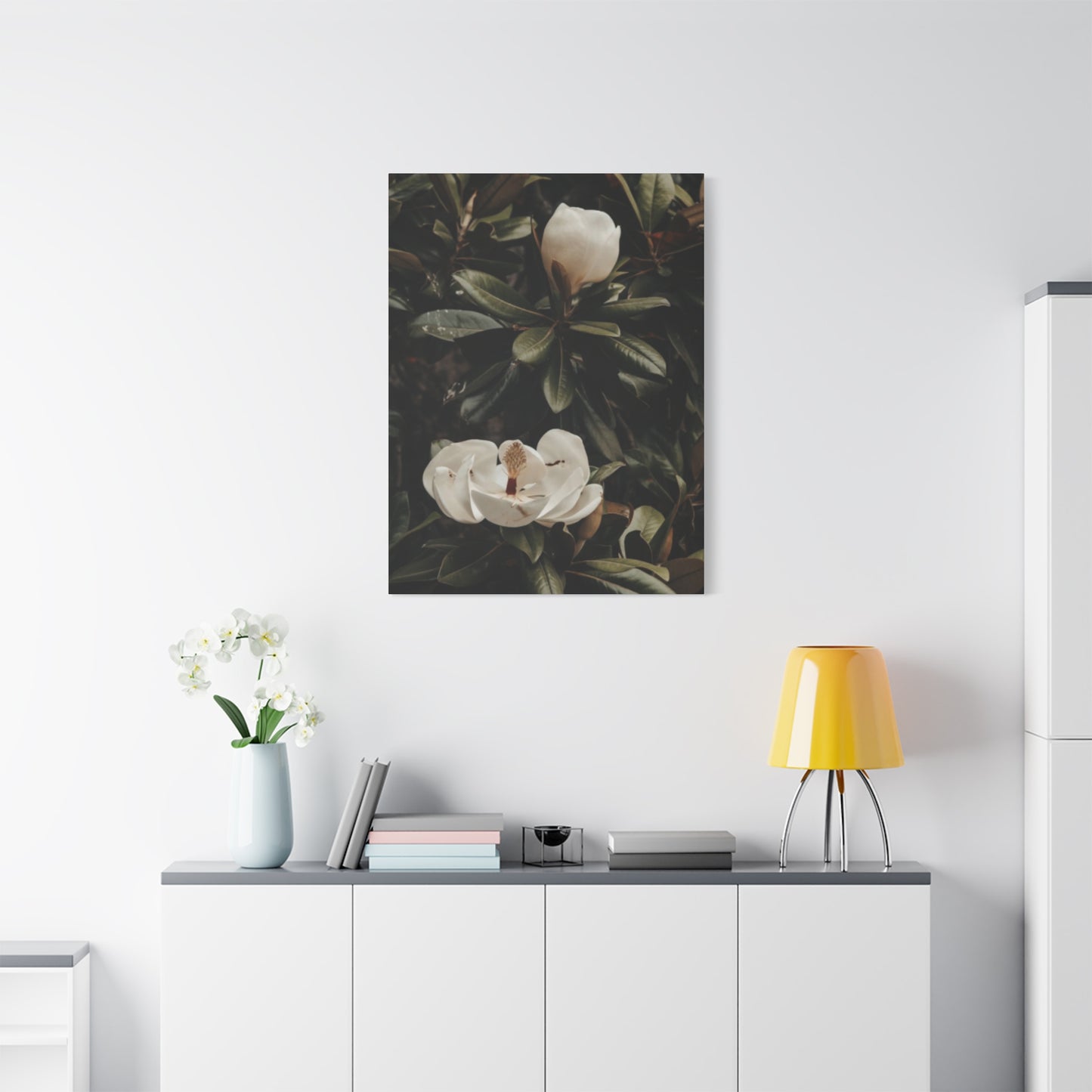 White Magnolia Flower Painting Wall Art & Canvas Prints