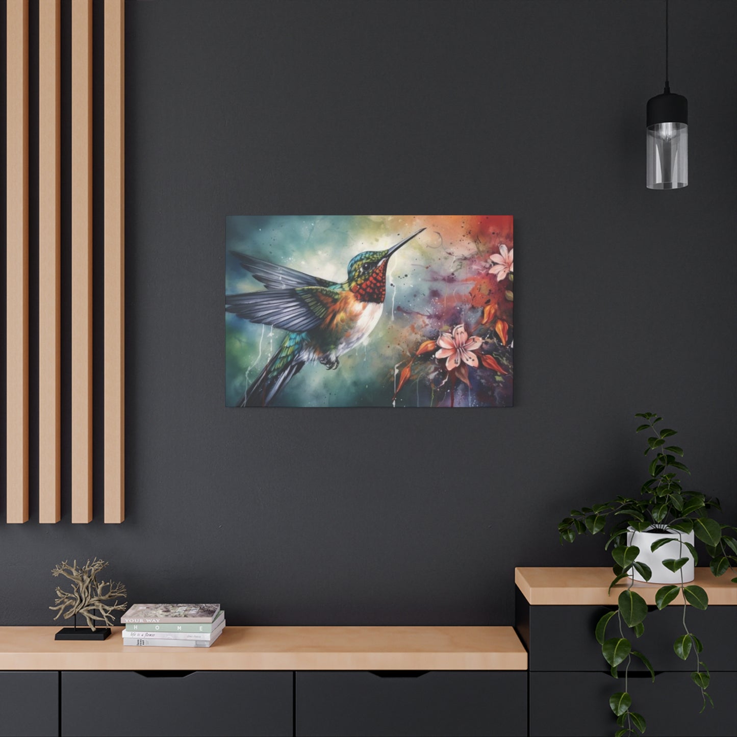 Beautiful Humming Bird Painting Wall Art & Canvas Prints