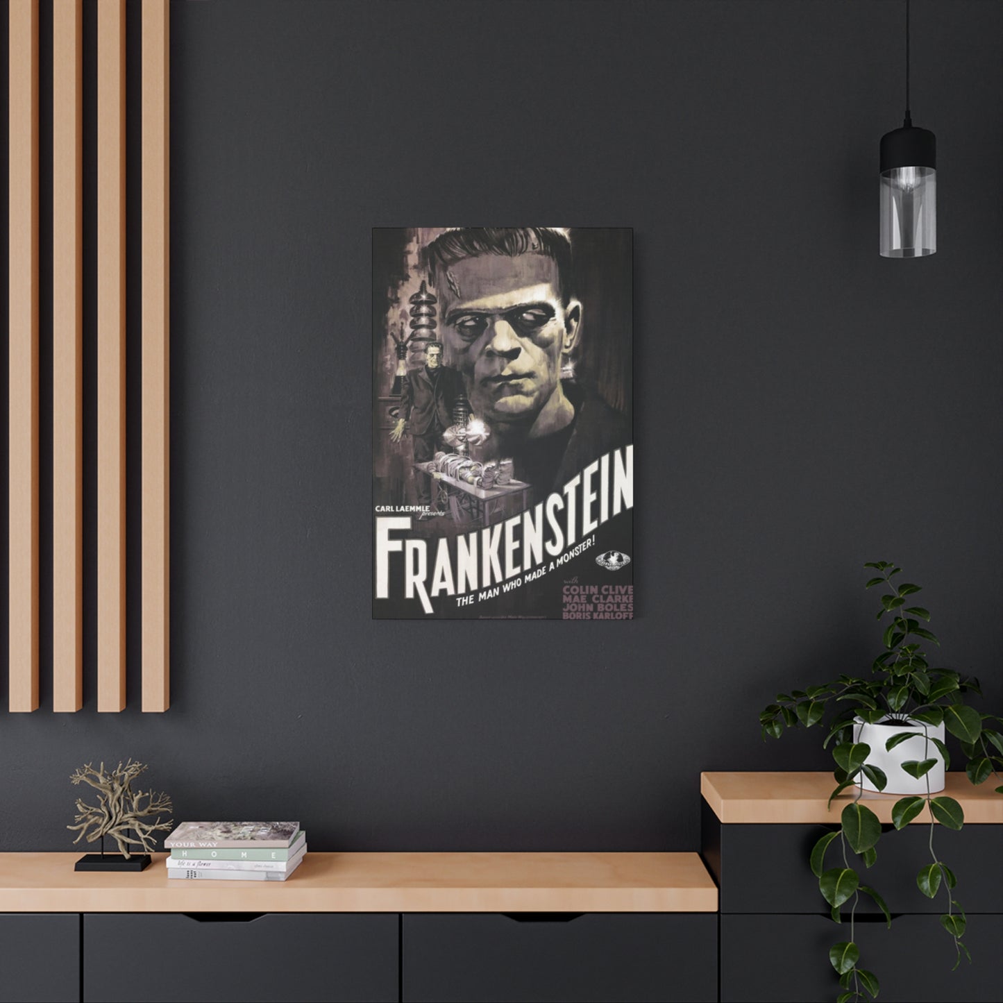 Frankenstein Horror Movie Poster Wall Art & Canvas Prints