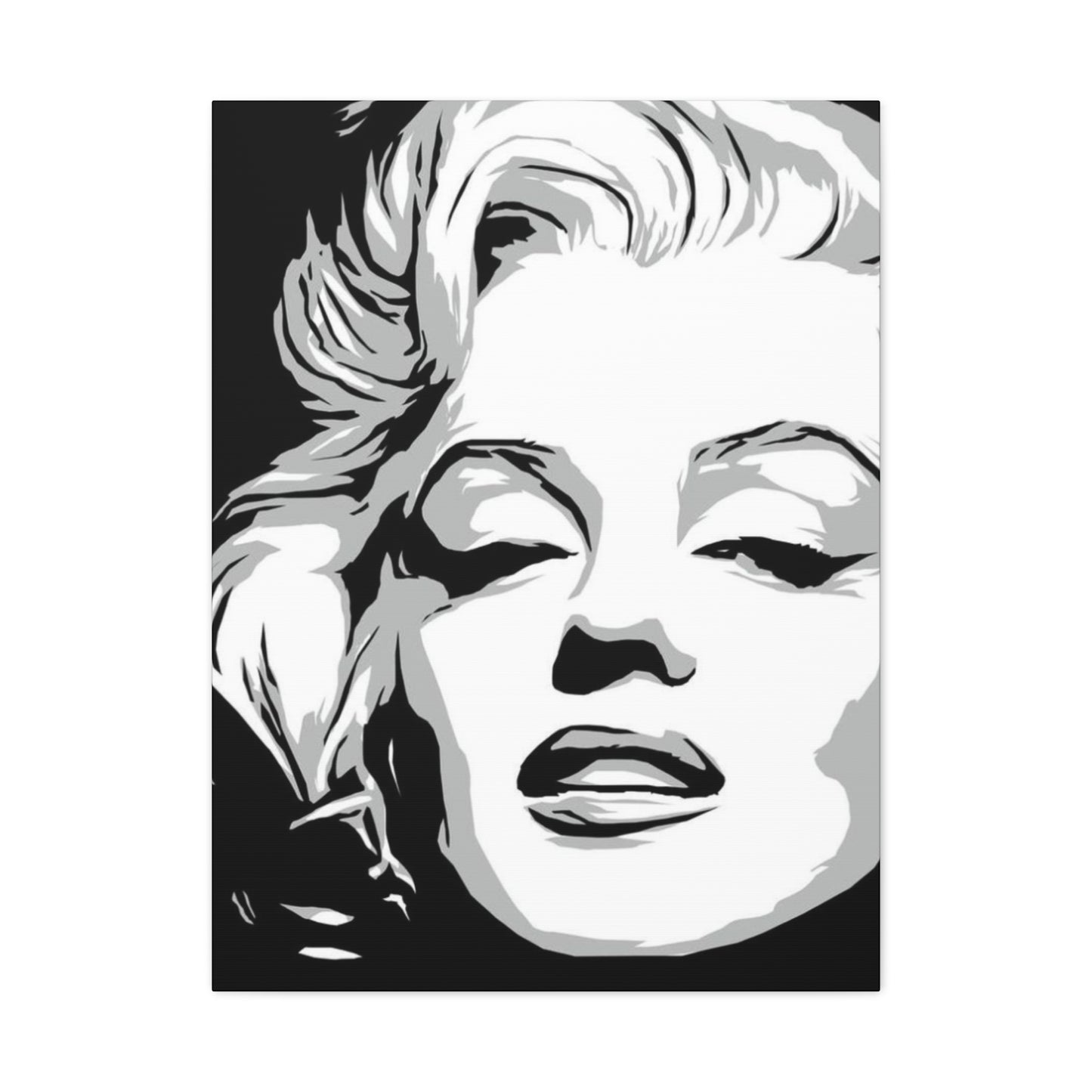 Monochrome Beautiful Marilyn Monroe Drawing Wall Art & Canvas Prints