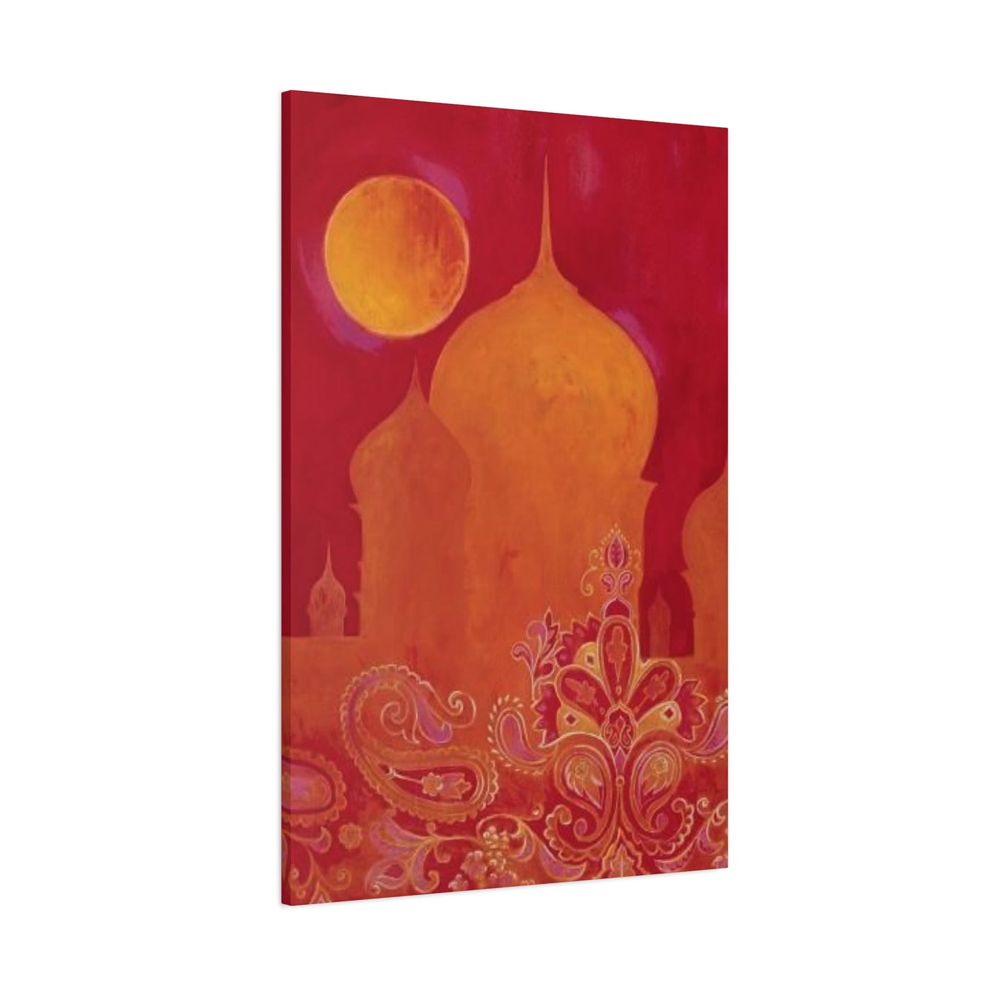 Red Moon Painting Moroccan Wall Art & Canvas Prints