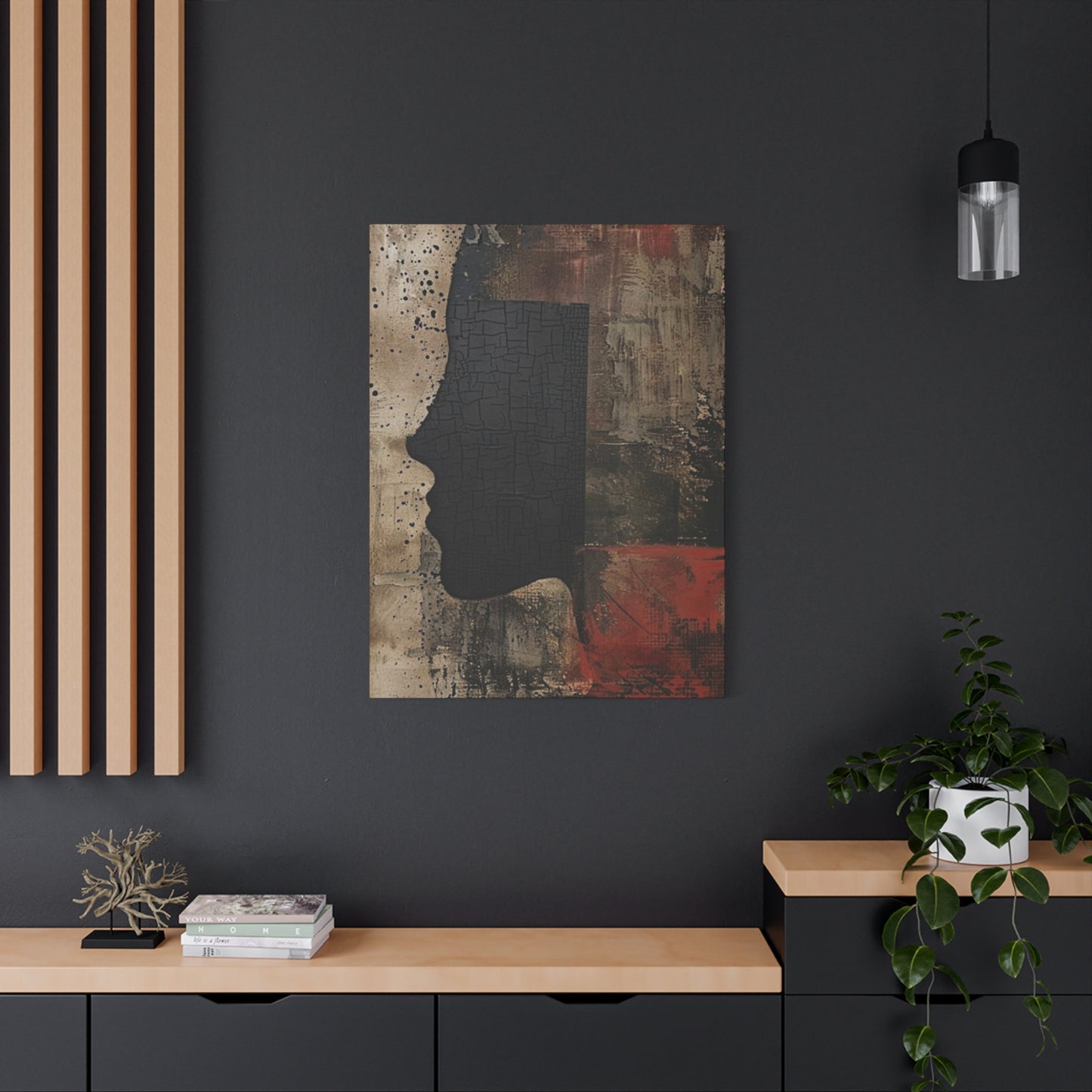 Face Silhouette Modernism Wall Art & Canvas Prints