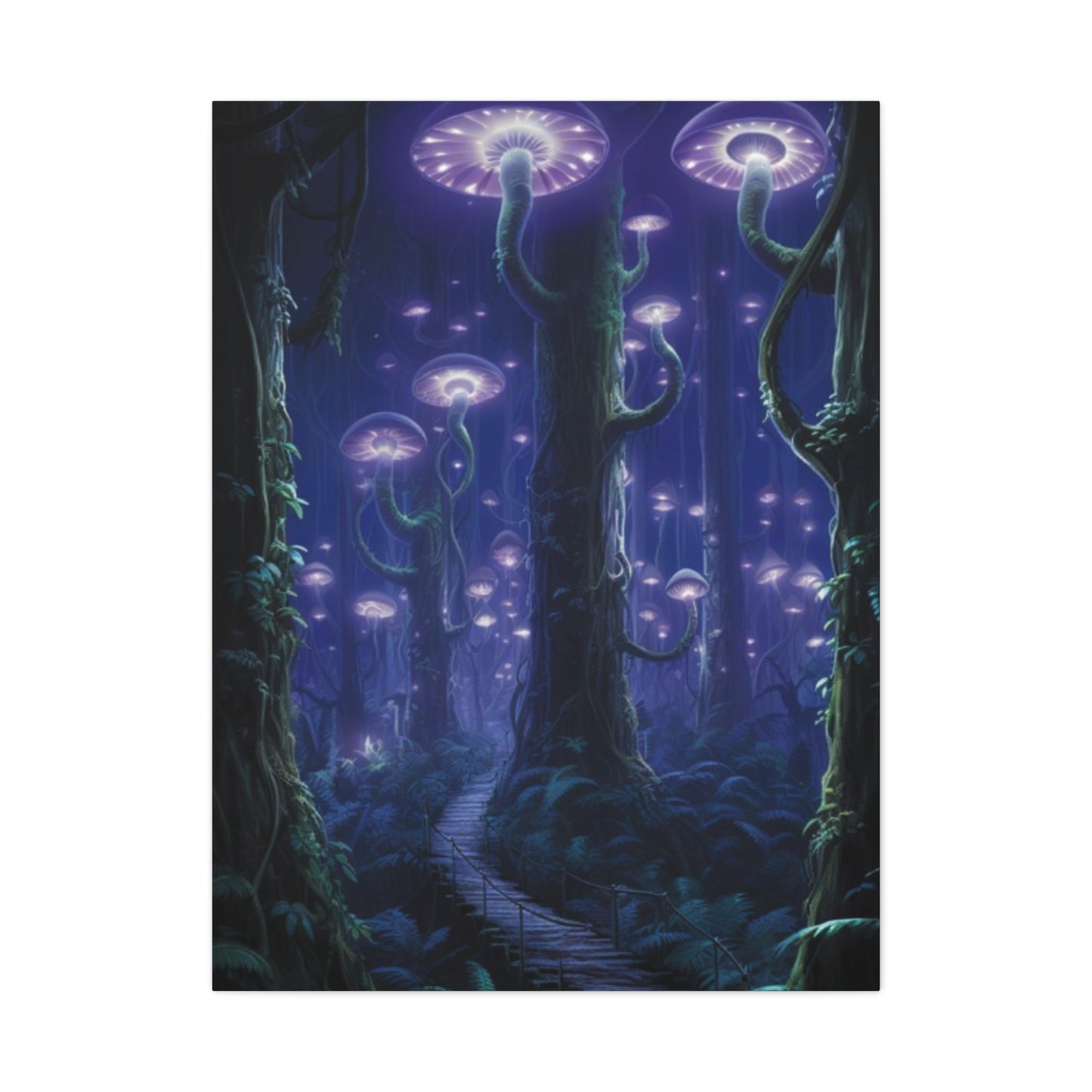 Glowing Mushroom Forest Wall Art & Canvas Prints