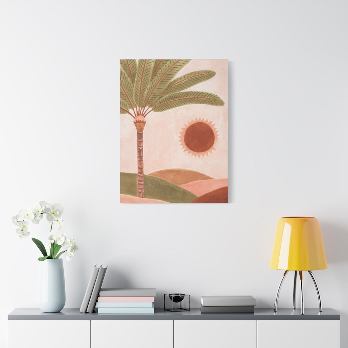 Decorated Deserted Palm Tree Painting Wall Art & Canvas Prints