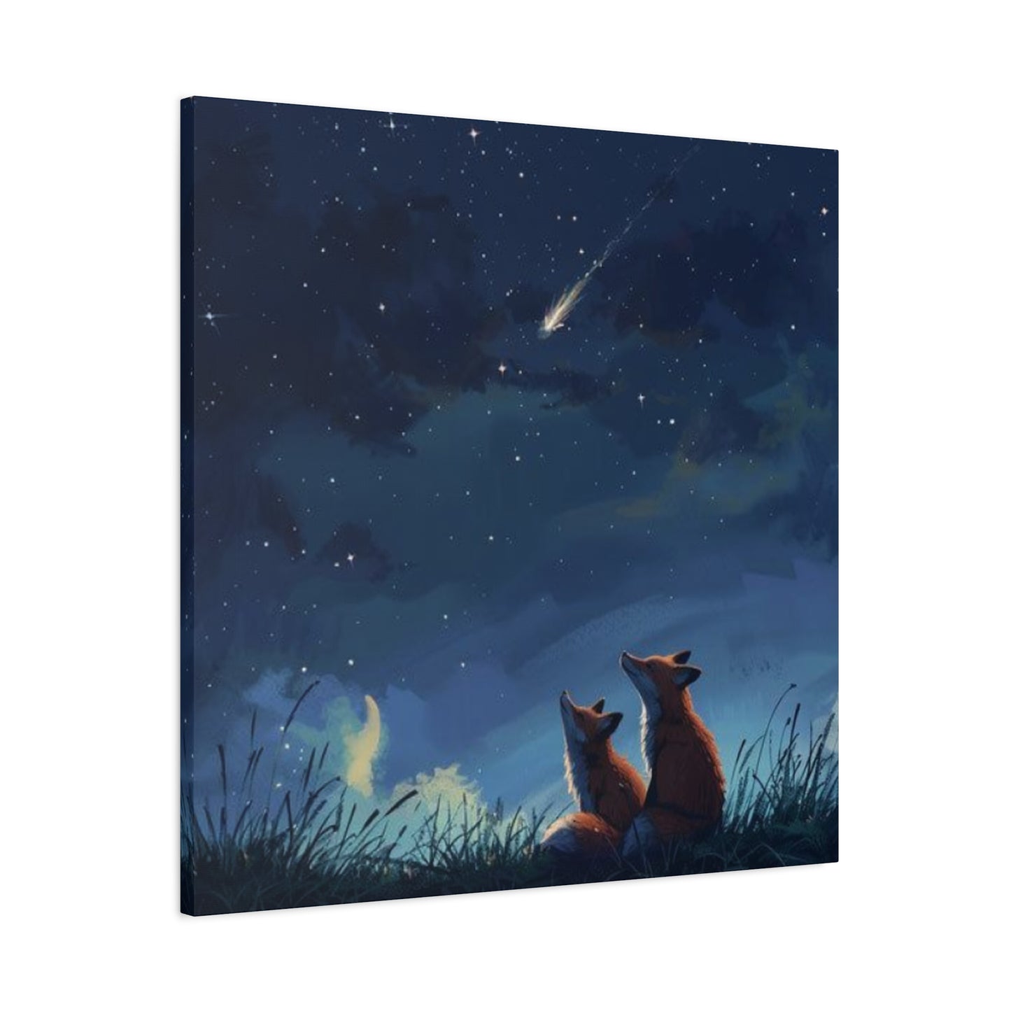 Baby Foxes at Night Wall Art & Canvas Prints