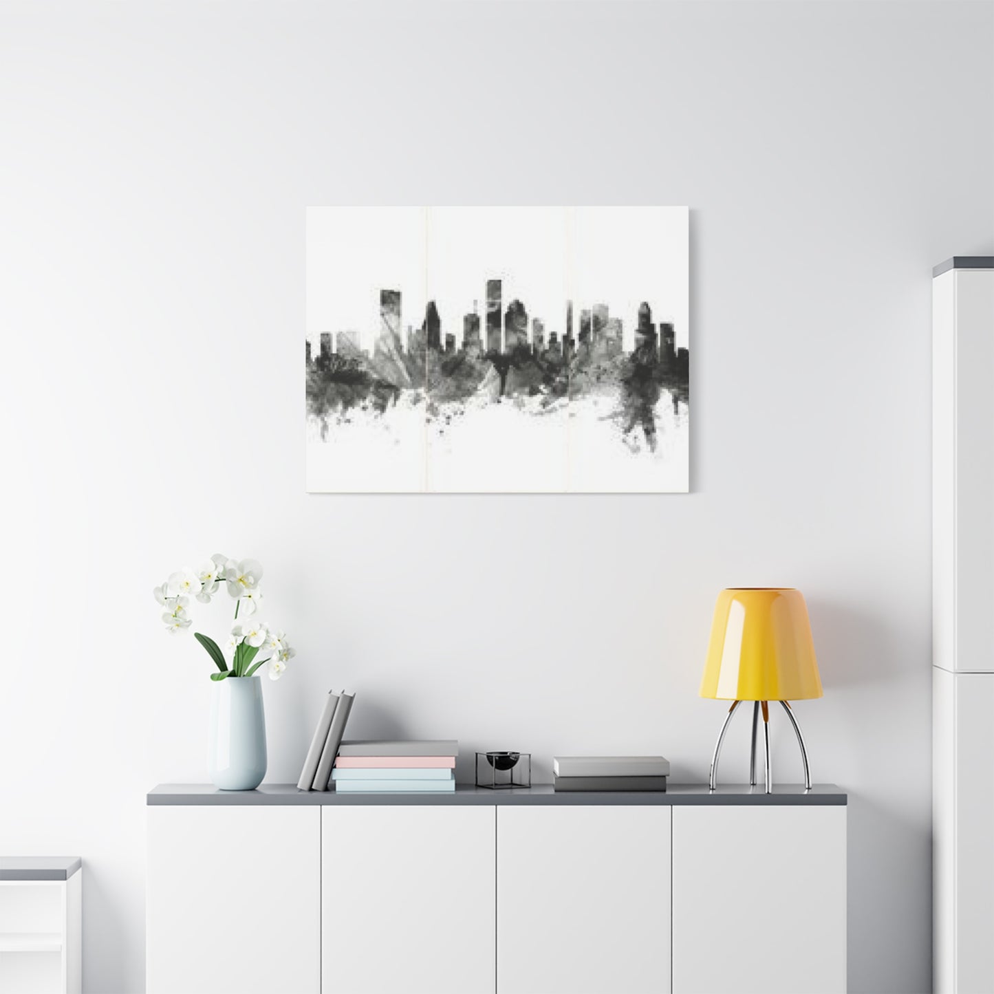 Black & White Houston Skylines Wall Art & Canvas Prints