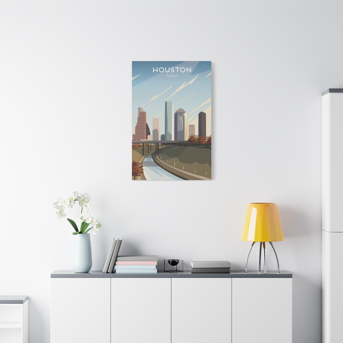 Aesthetic Houston Skyline Wall Art & Canvas Prints