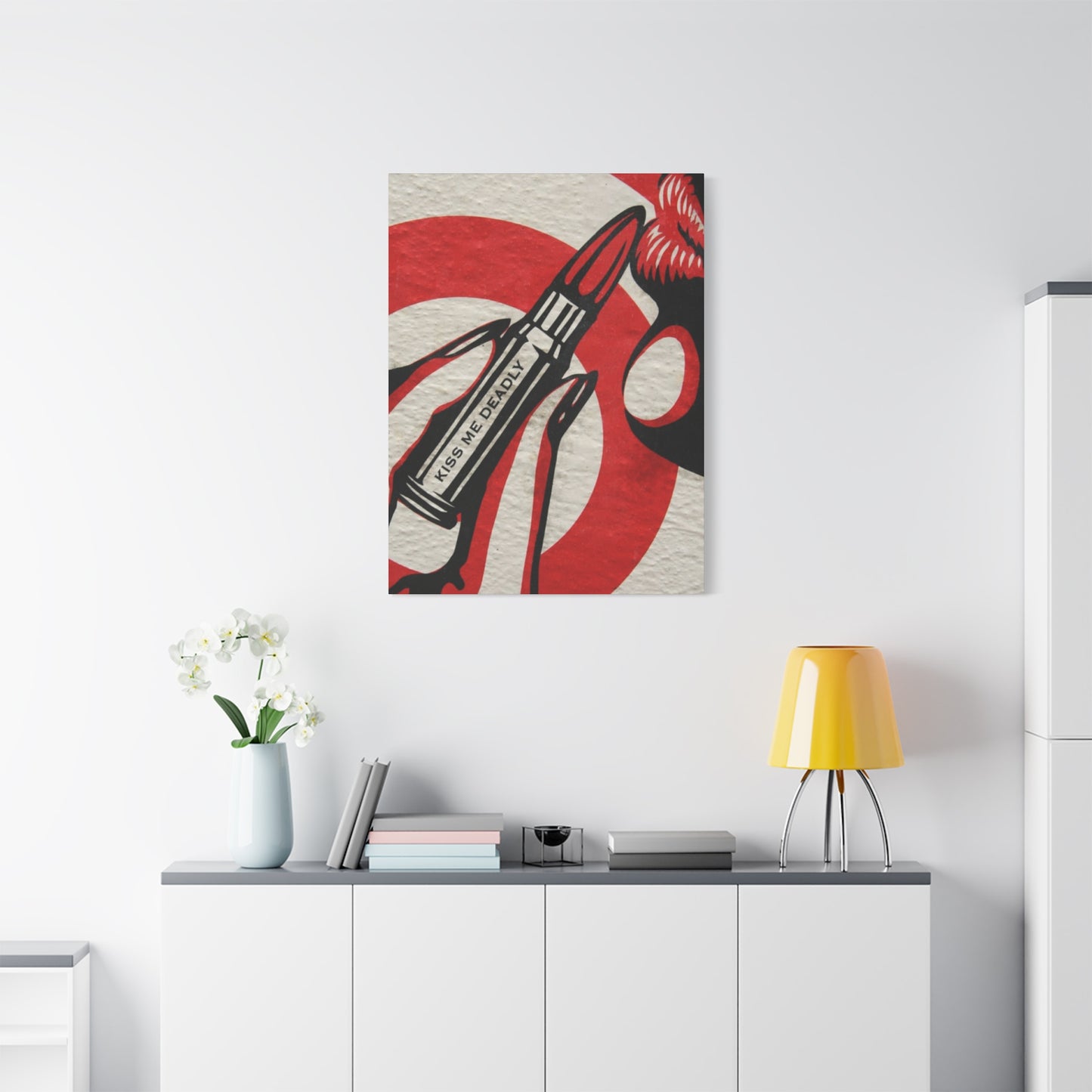 Kiss Me Deadly Lips Wall Art & Canvas Prints