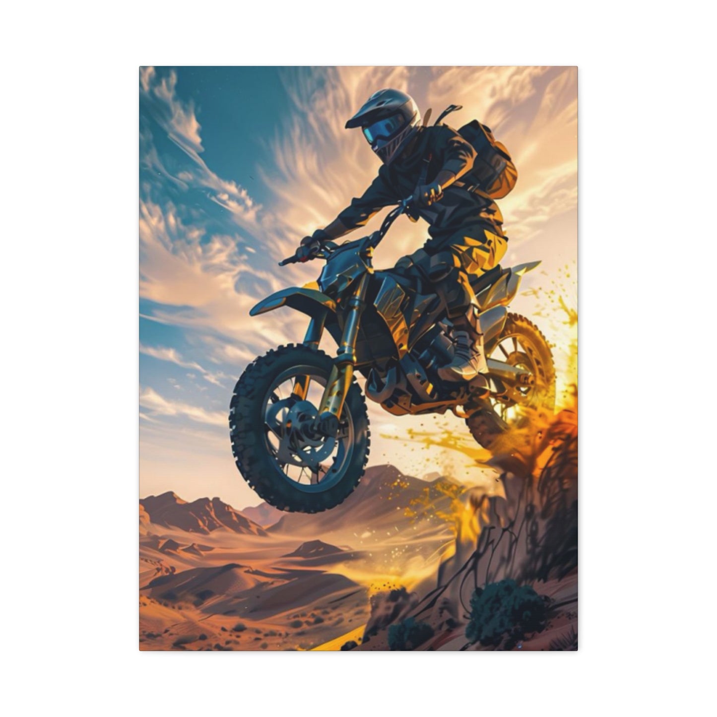 Bike Riding Motorcycle Wall Art & Canvas Prints