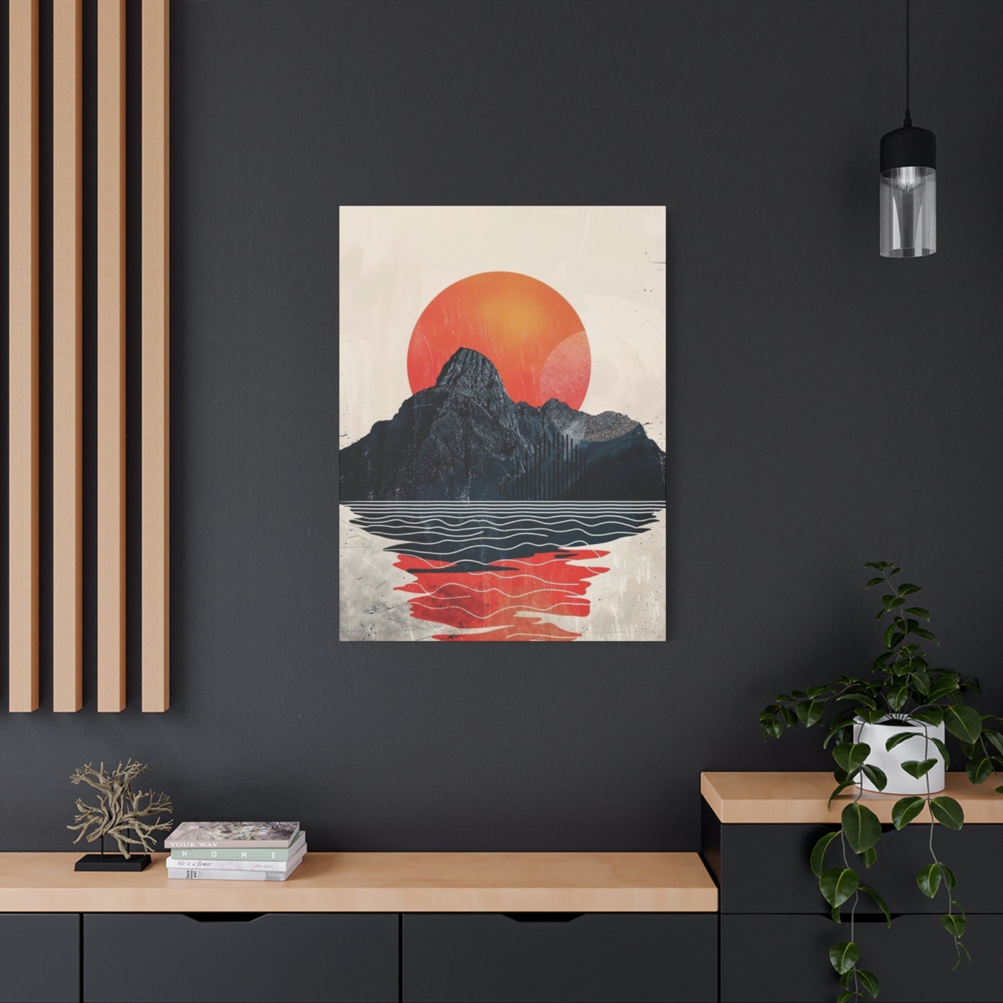 Sunset In Mountains Modernism Wall Art & Canvas Prints