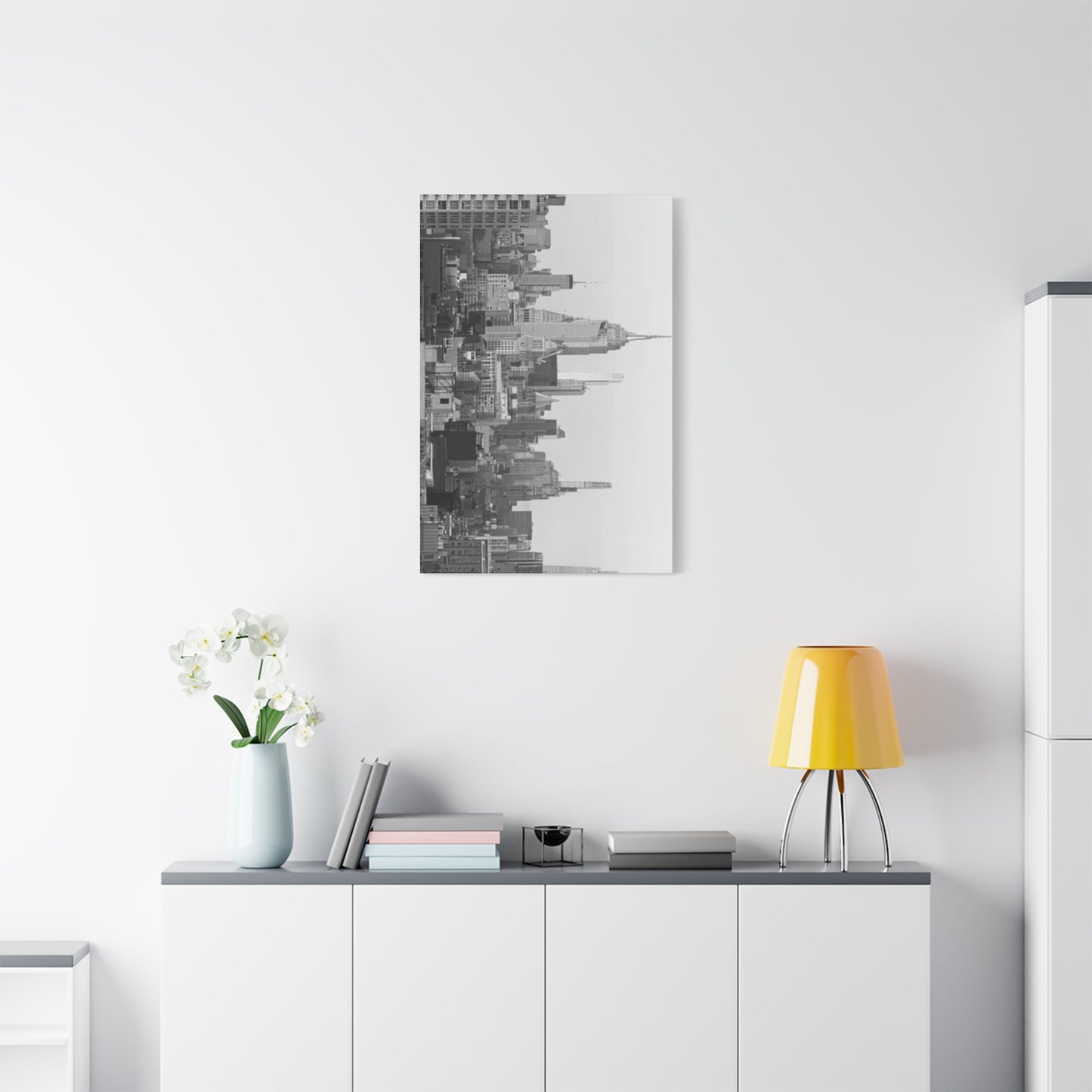 Black & White Manhattan City Skyline NYC Skyline Wall Art & Canvas Prints