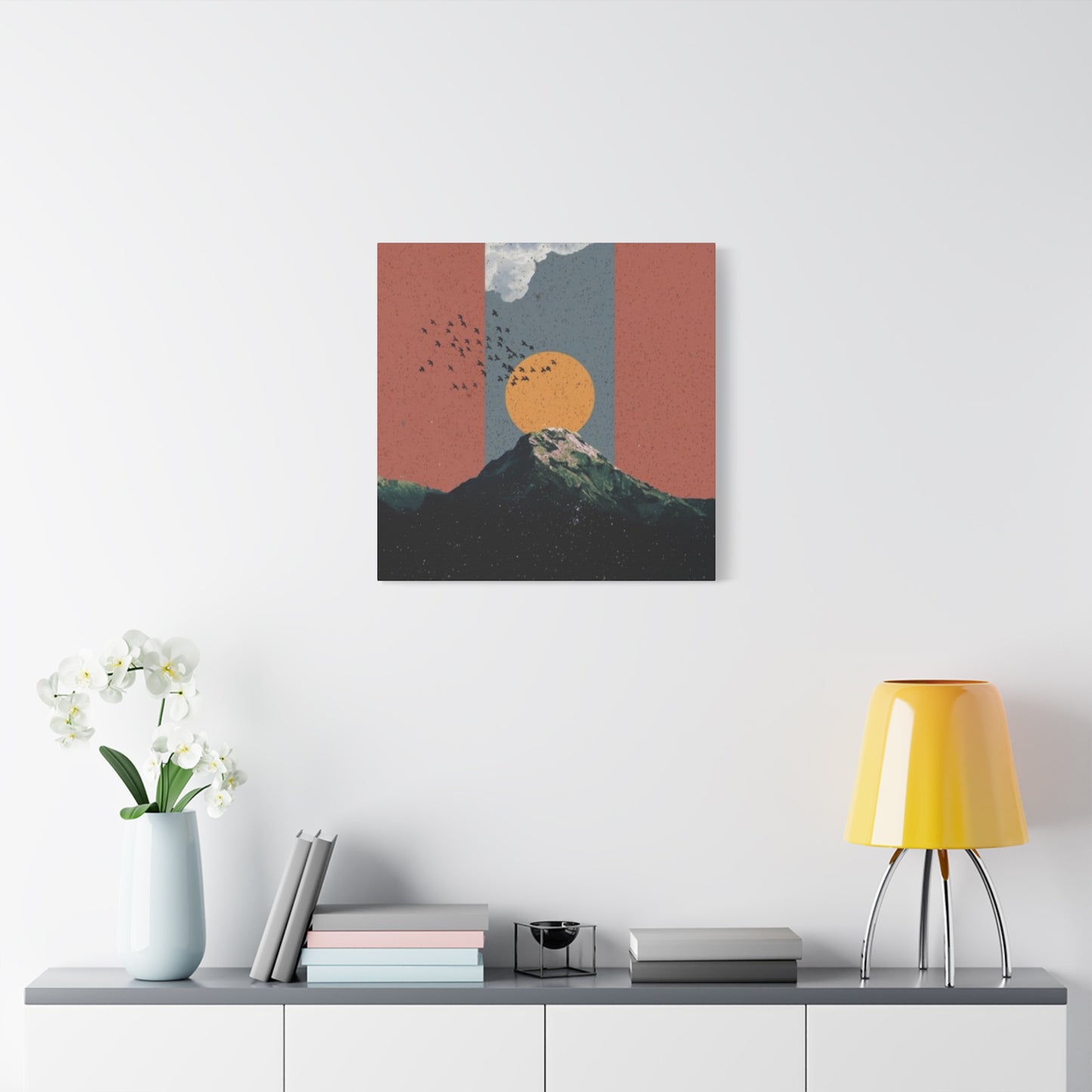 Sunrise In Mountains Modernism Wall Art & Canvas Prints