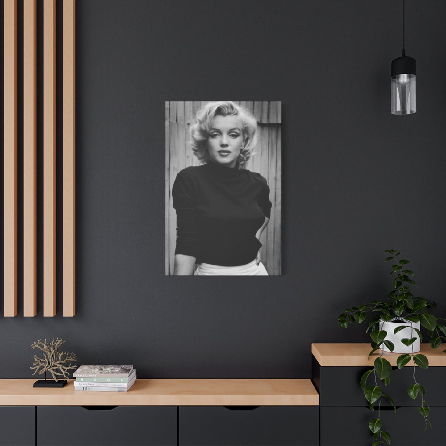 Black & White Marilyn Monroe Beautiful Poster Wall Art & Canvas Prints