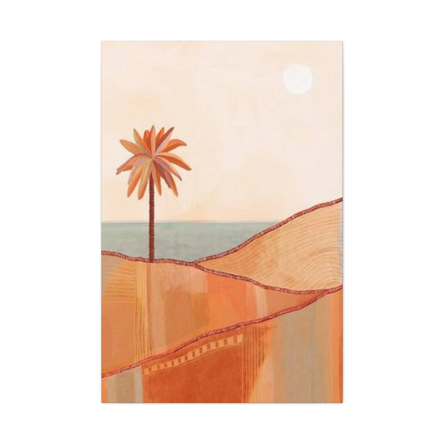 Brown Palm Tree In The Desert Wall Art & Canvas Prints