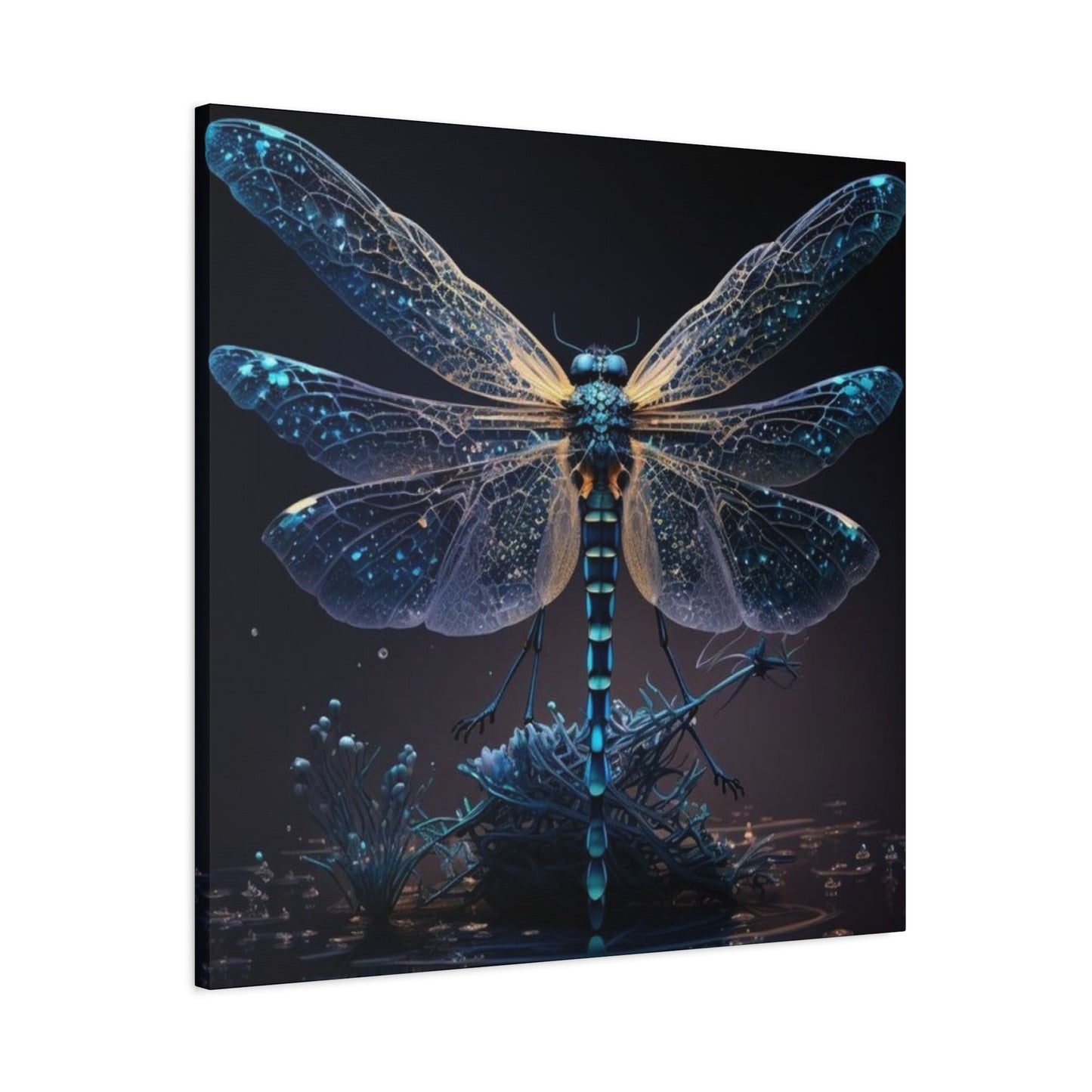 Dark Theme Dragonfly Wall Art & Canvas Prints