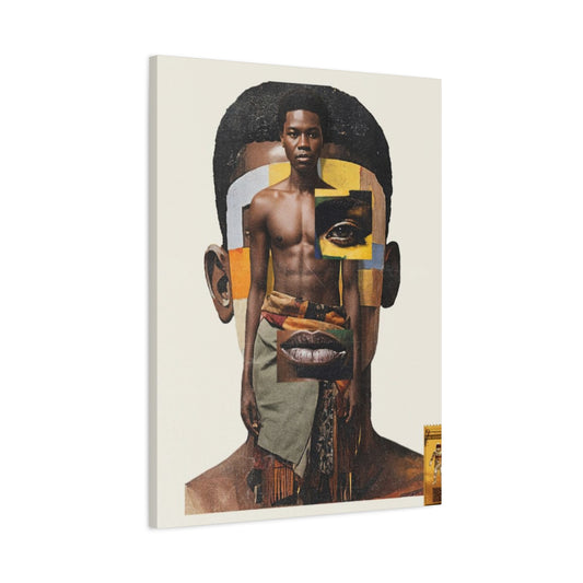 African Boy Mixed Media Wall Art & Canvas Prints