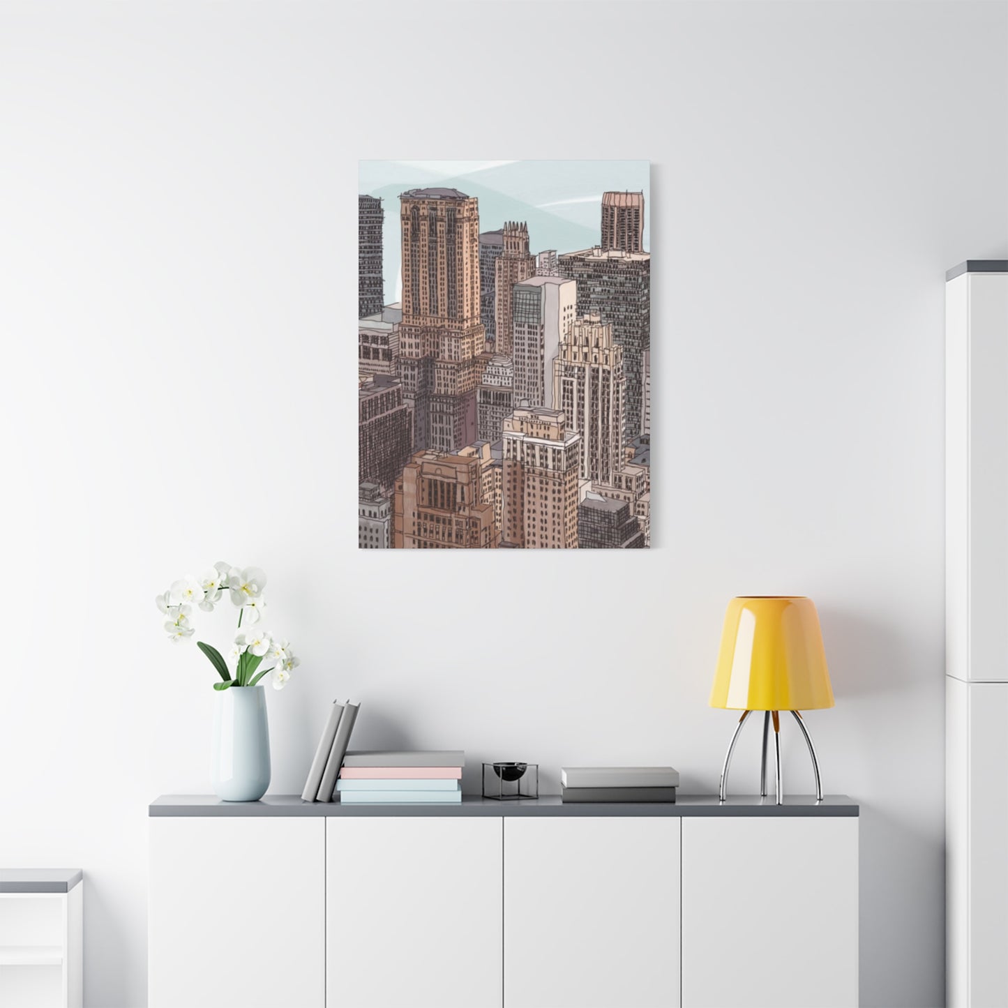 Skyview Of Manhattan NYC Skyline Wall Art & Canvas Prints