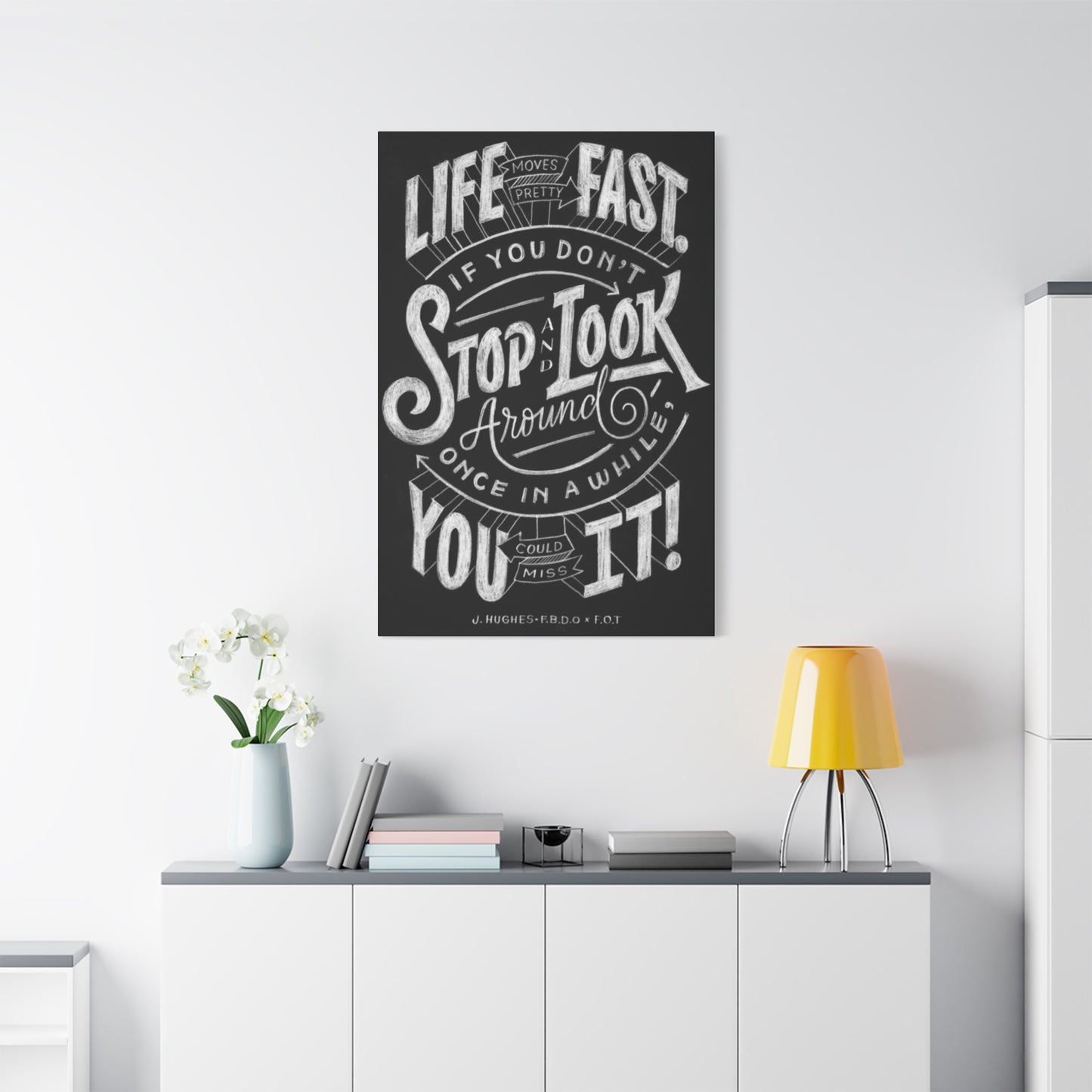 Stop Look Chalkboard Wall Art & Canvas Prints