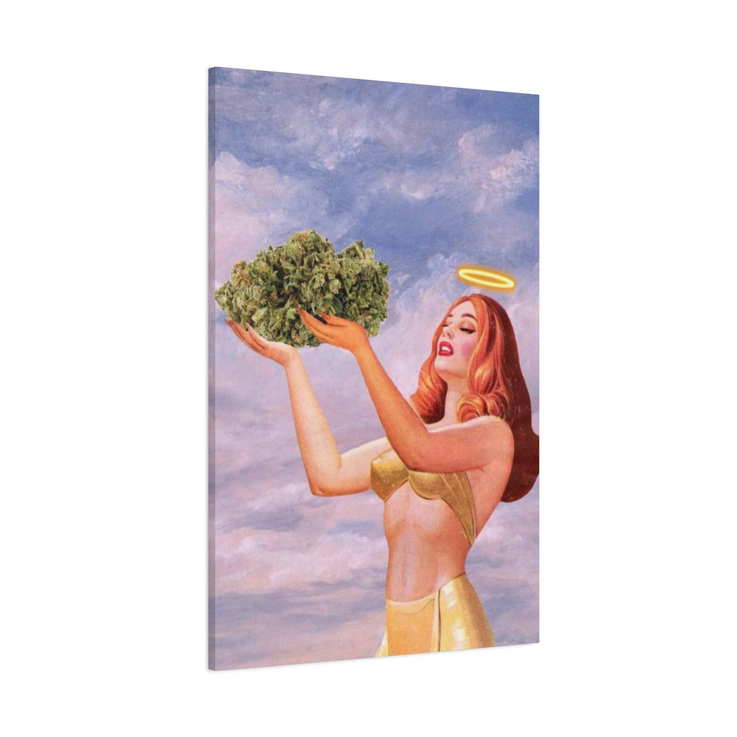 Angel With Joint Marijuana Wall Art & Canvas Prints