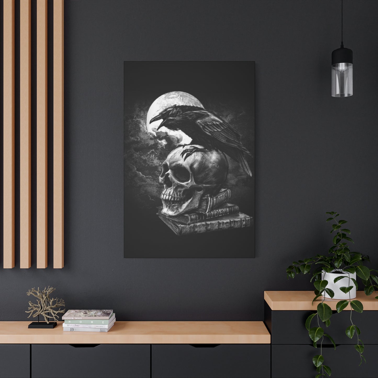 Scary Crow Skull Wall Art & Canvas Prints